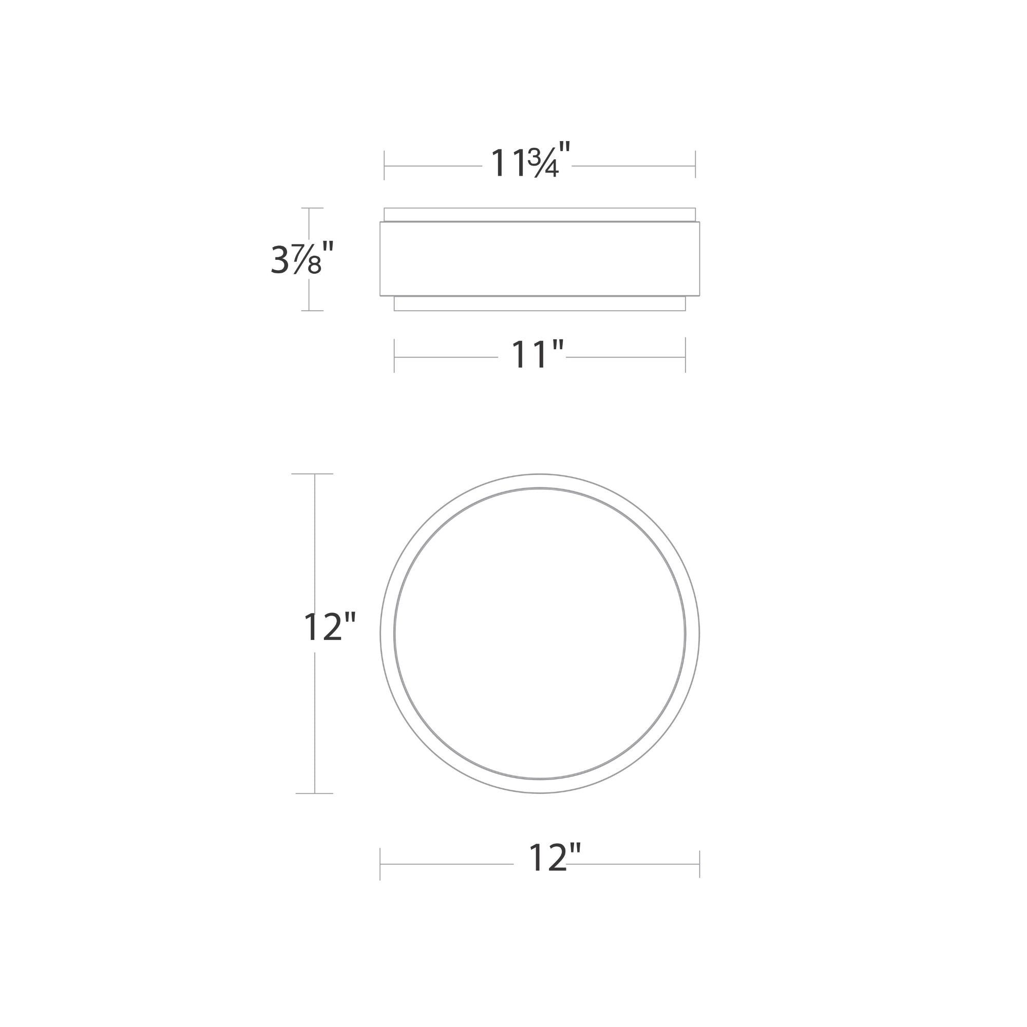 Salvo 12" LED Flush Mount, 4CCT, White/Aged Brass Finish