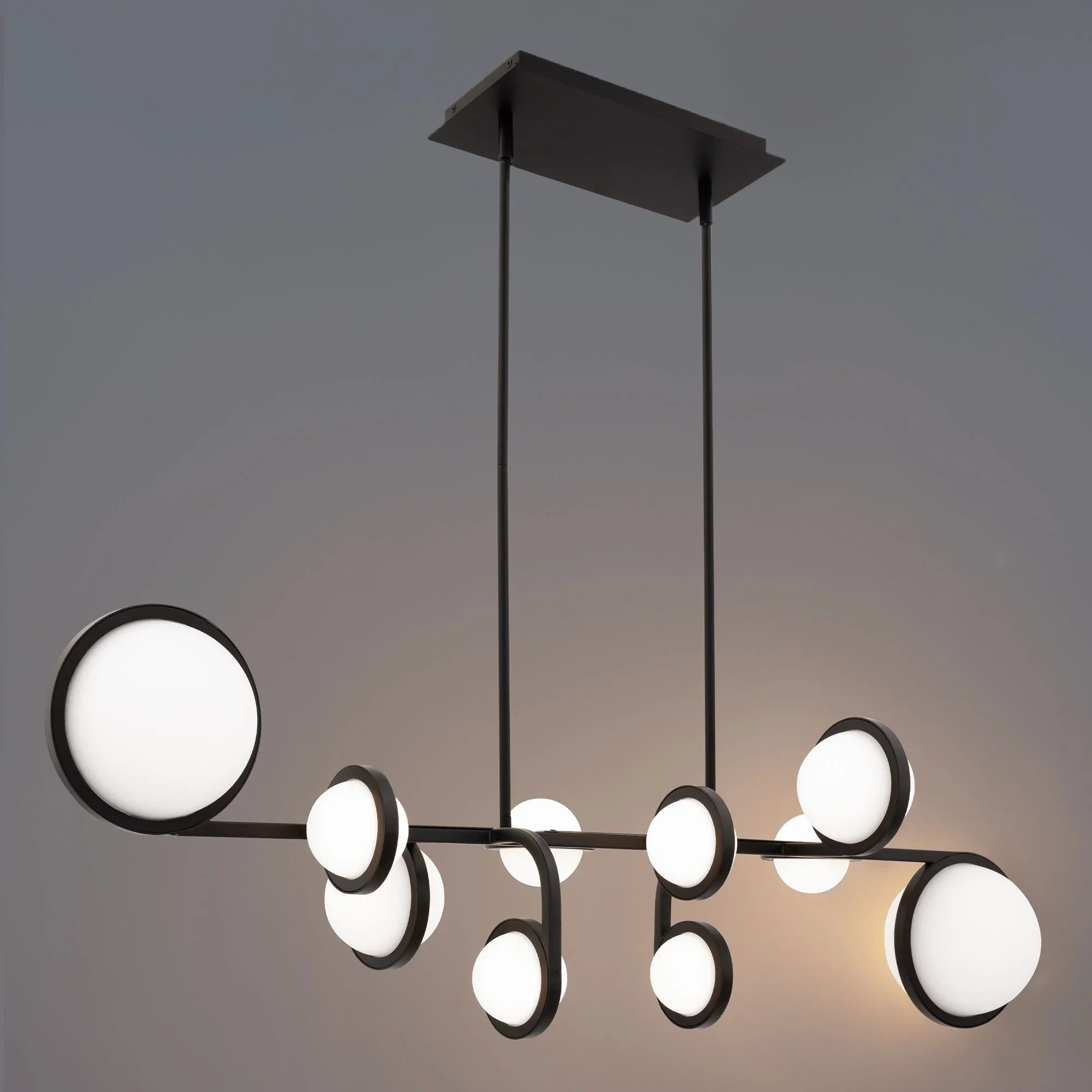 Satalite 42" LED Pendant, 4CCT, Black Finish