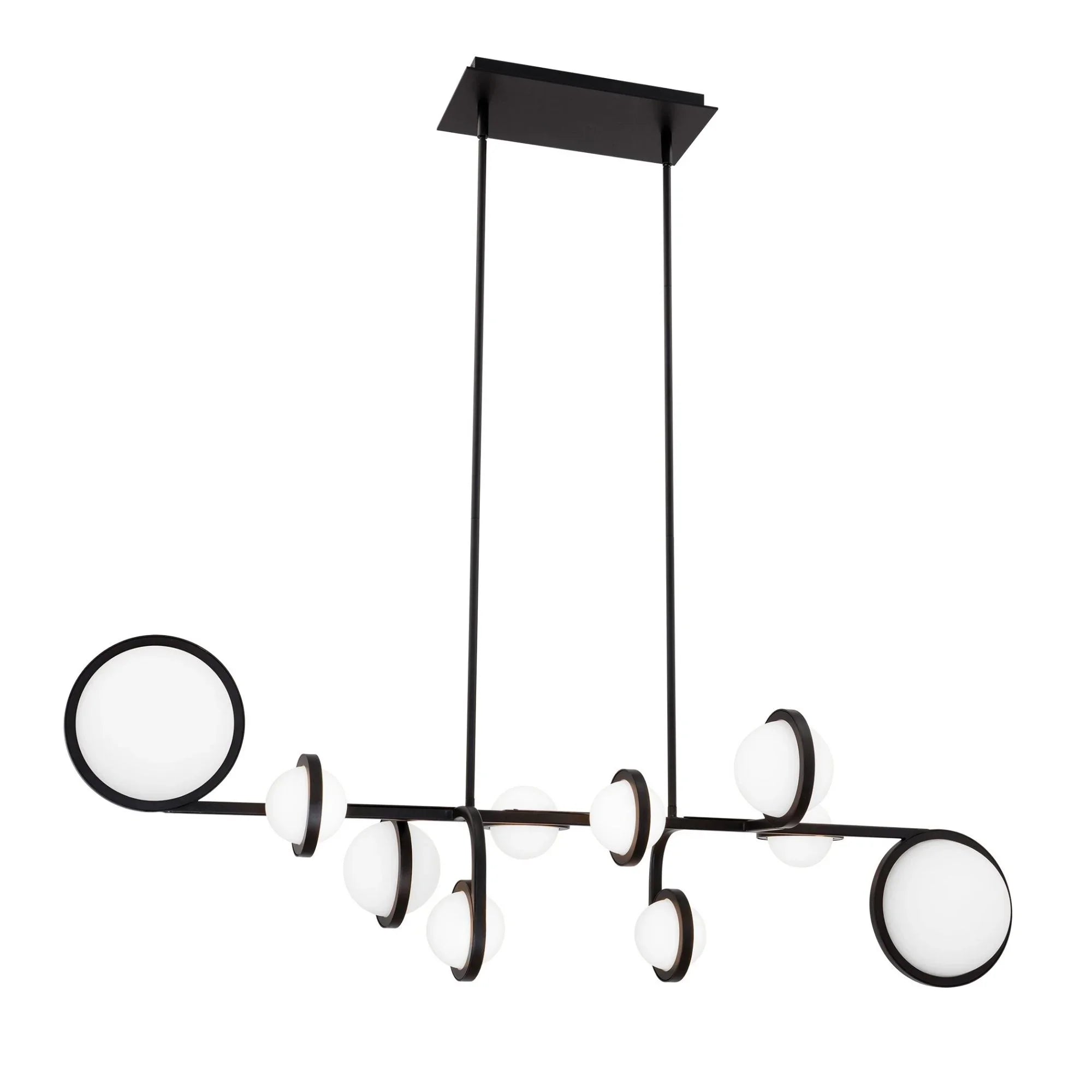 Satalite 42" LED Pendant, 4CCT, Black Finish