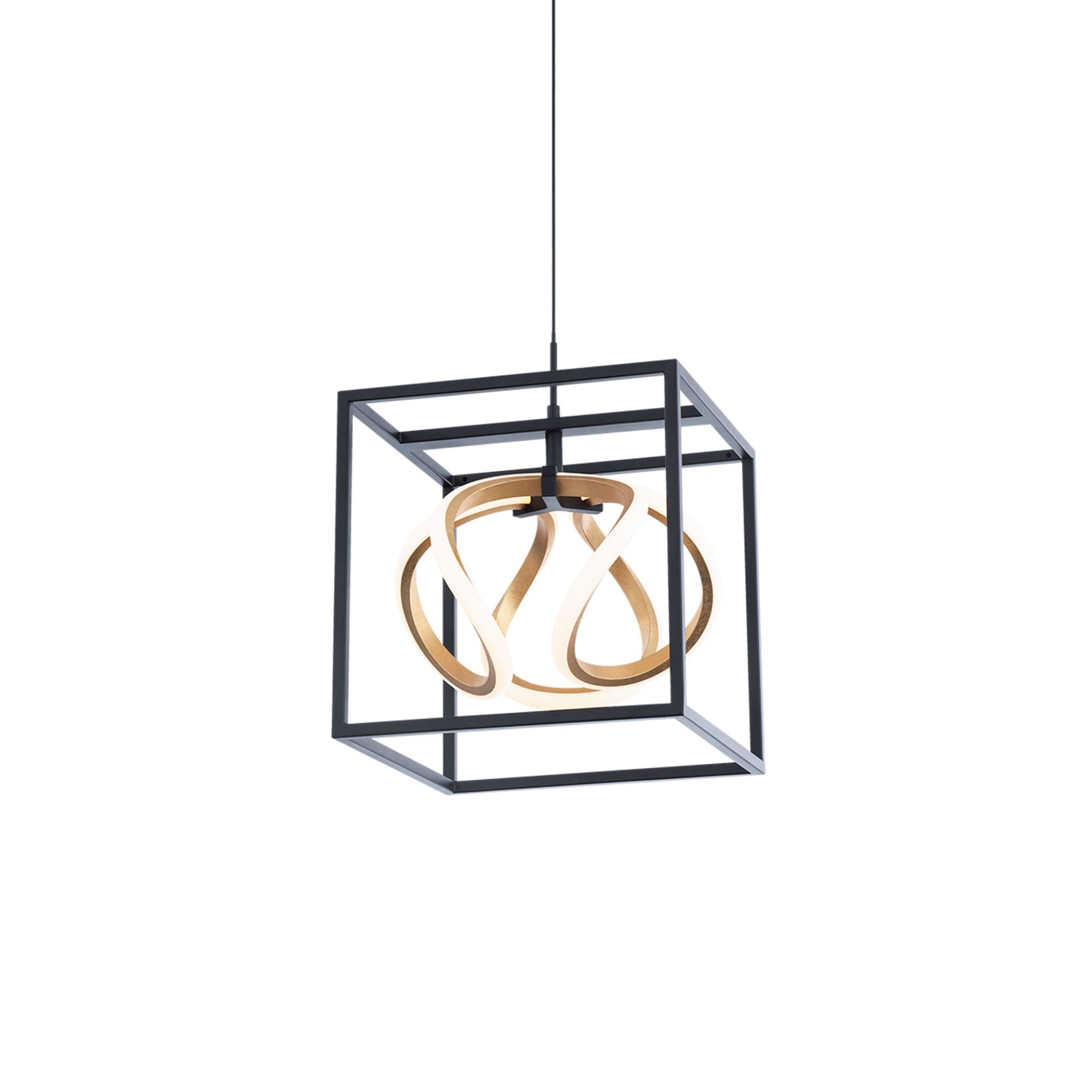 SINCLAIR 10 in. Mini Pendant, Black/Gold Leaf - Bees Lighting