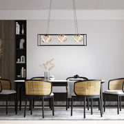 Sinclair 42" LED Chandelier, Black/Gold Leaf Finish - Bees Lighting