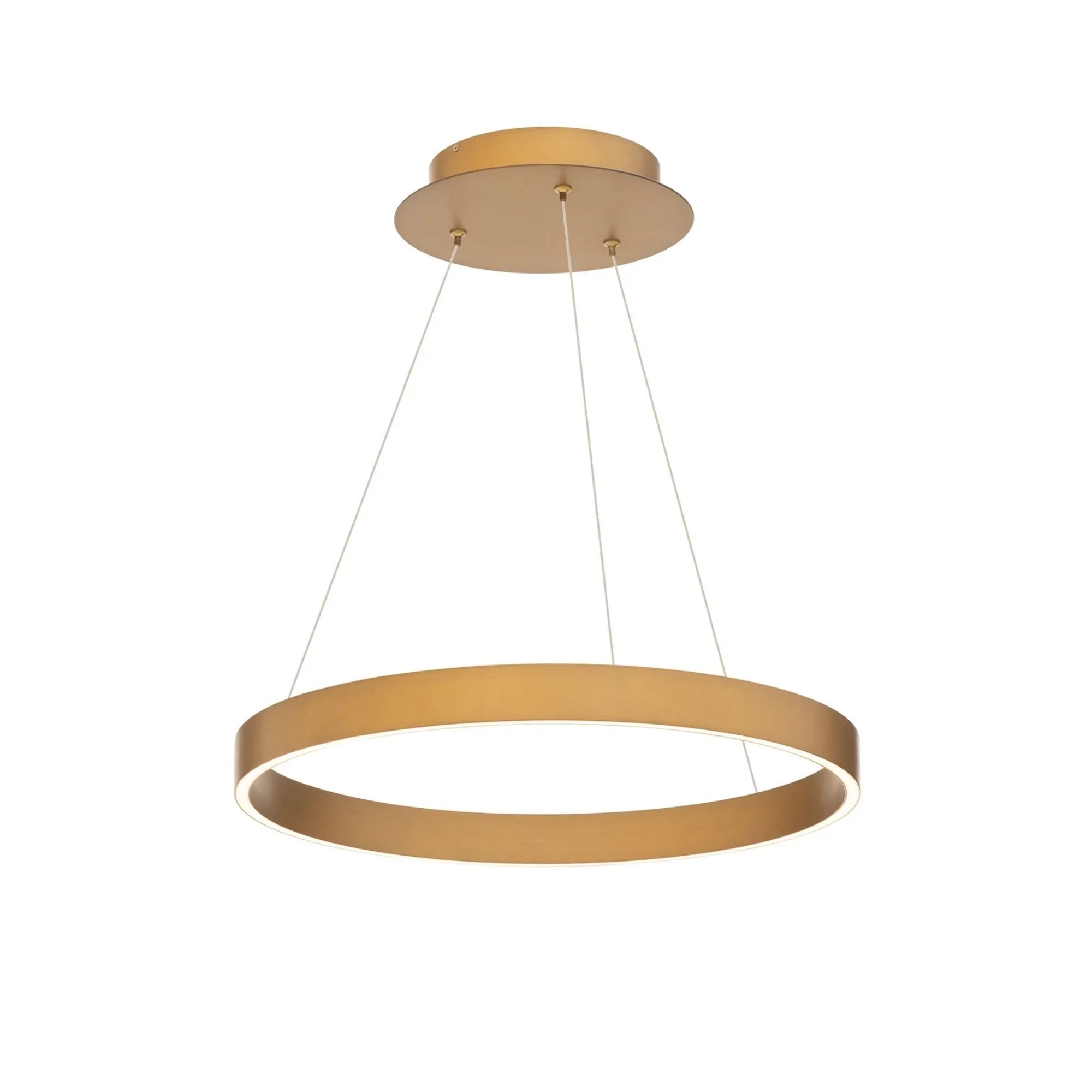 Sirius 18" LED Pendant, Aged Brass Finish