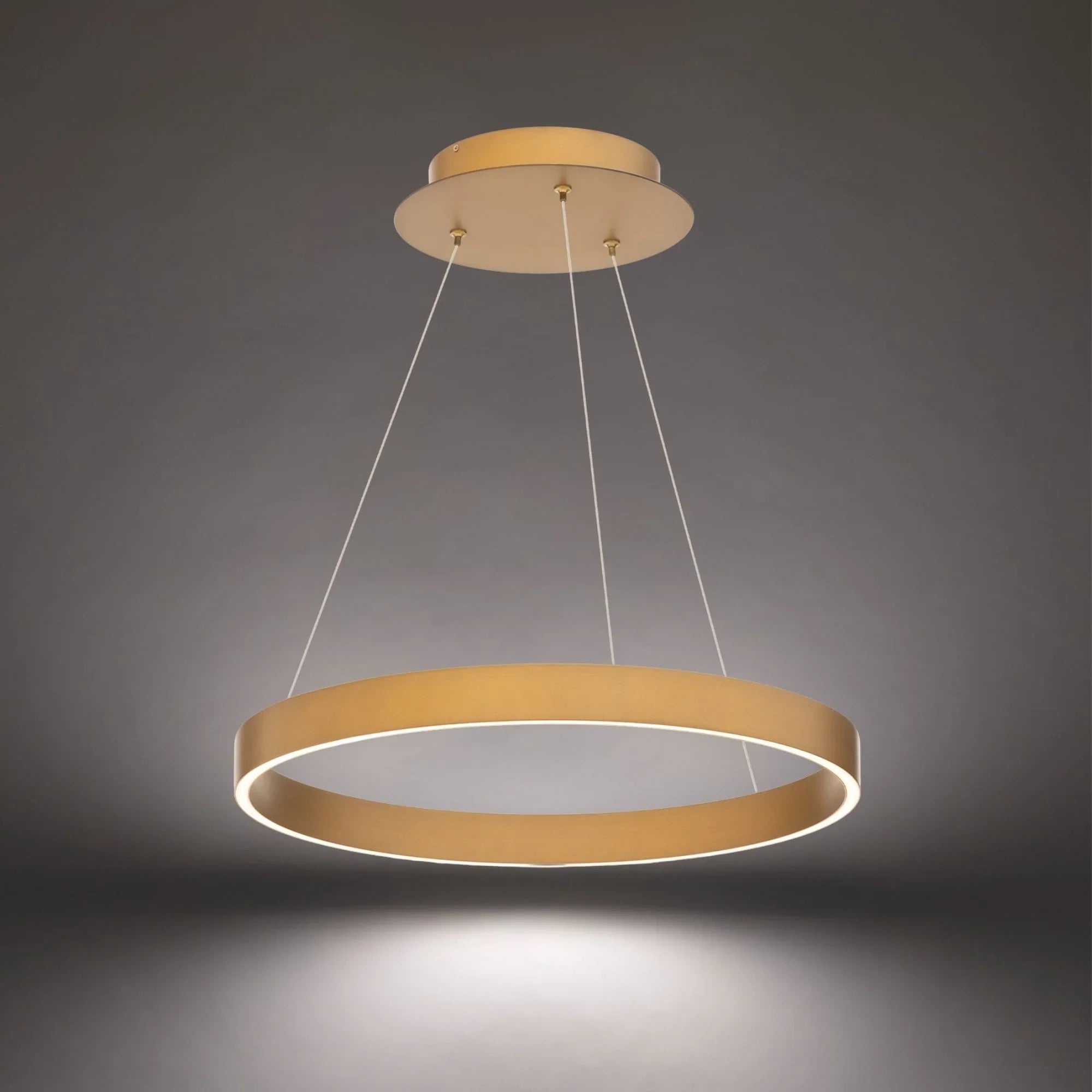 Sirius 18" LED Pendant, Aged Brass Finish