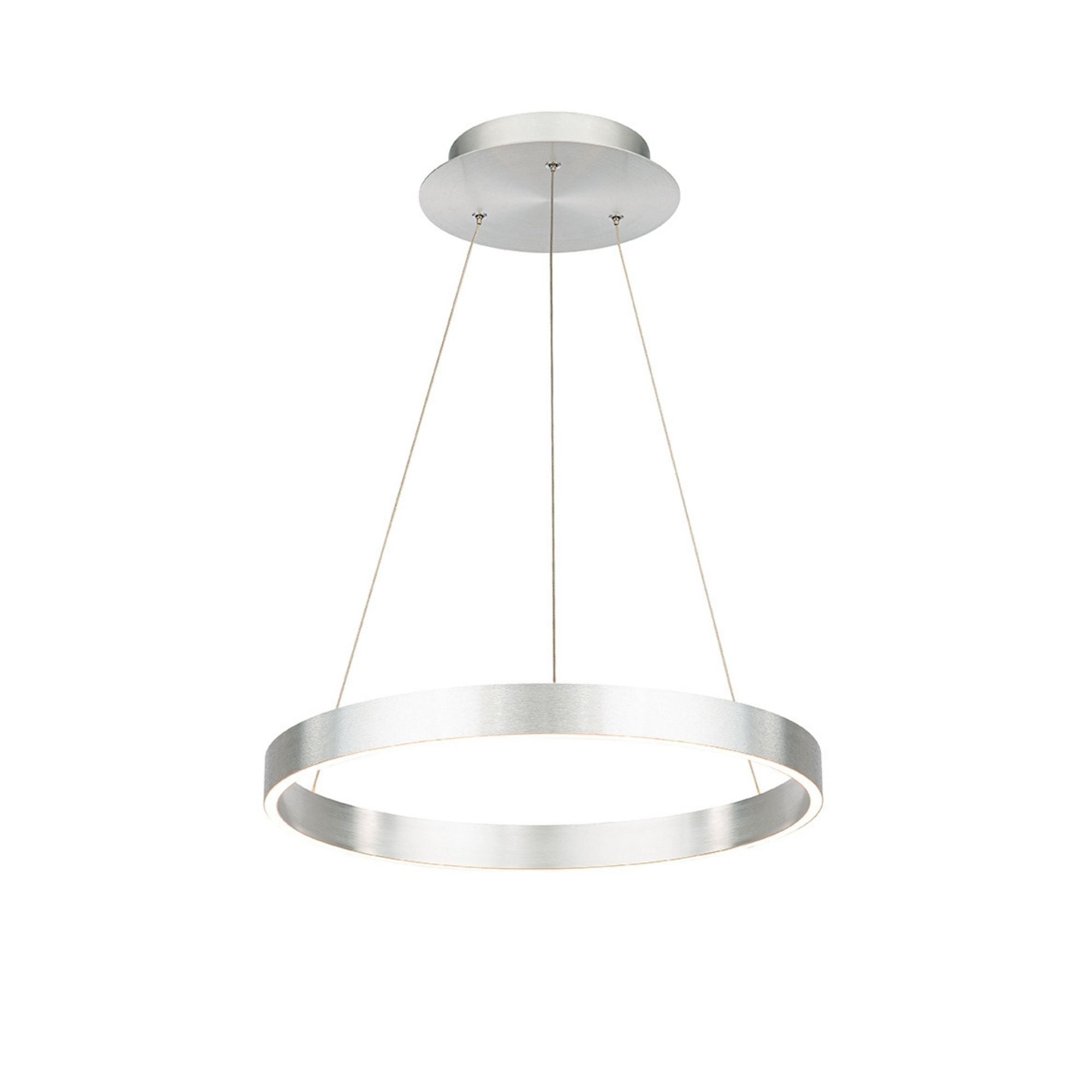 Sirius 18" LED Pendant, Brushed Aluminum Finish