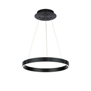 Sirius 18" LED Pendant, Brushed Black Finish