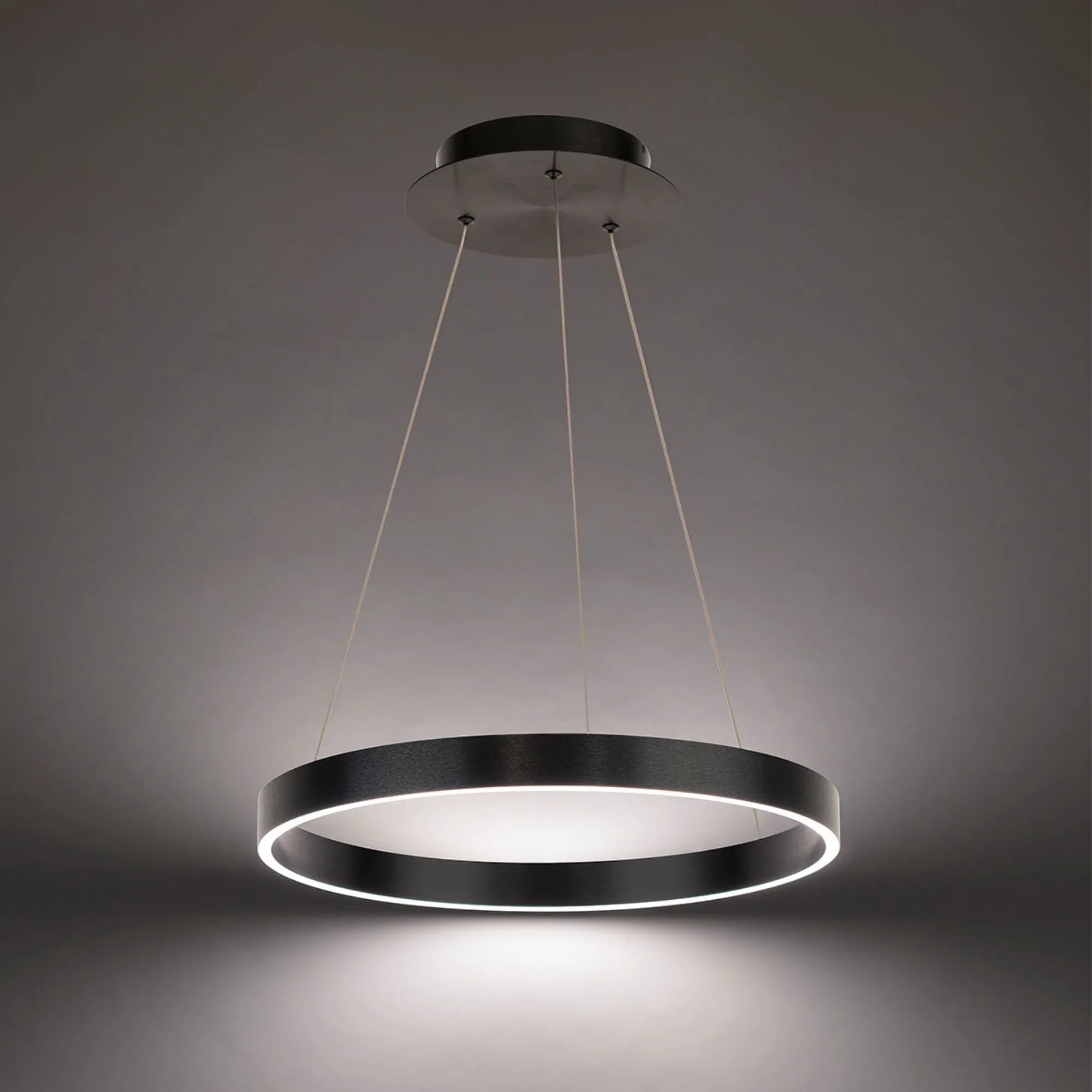 Sirius 18" LED Pendant, Brushed Black Finish