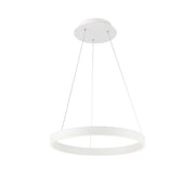 Sirius 18" LED Pendant, White Finish
