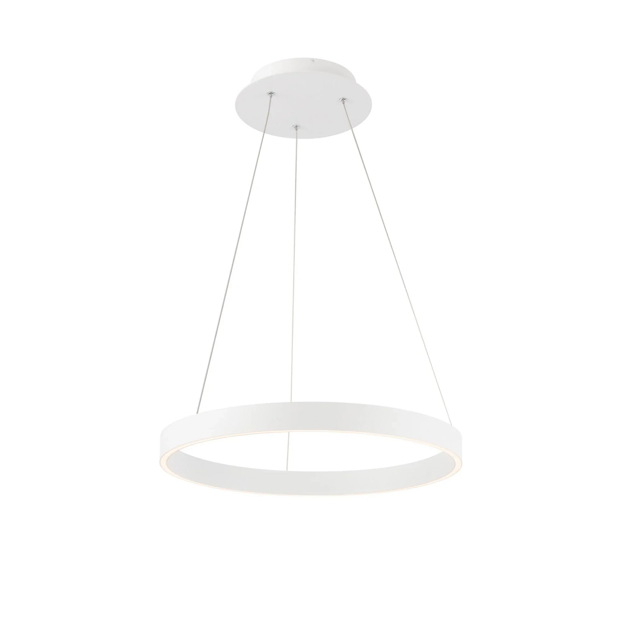 Sirius 18" LED Pendant, White Finish