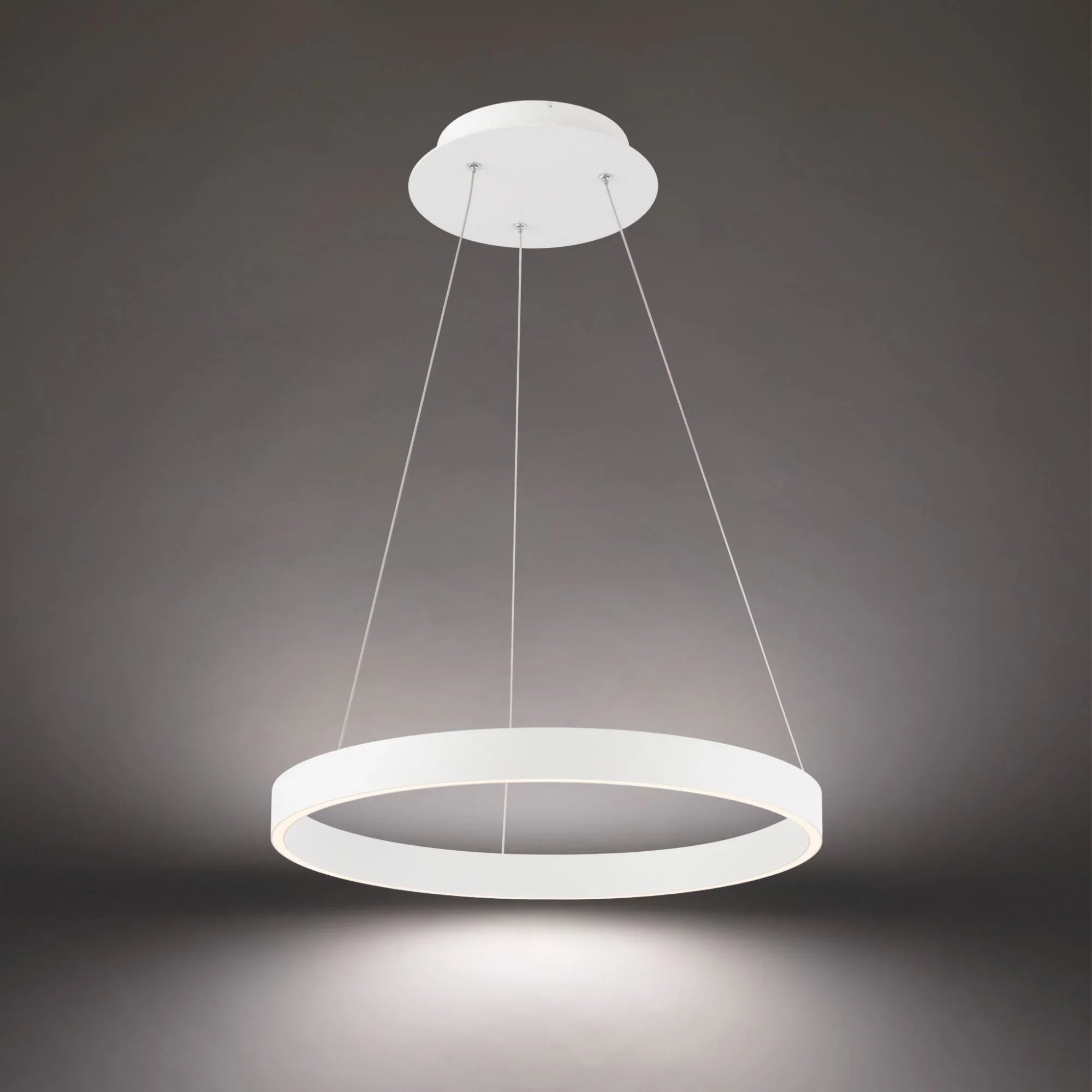 Sirius 18" LED Pendant, White Finish