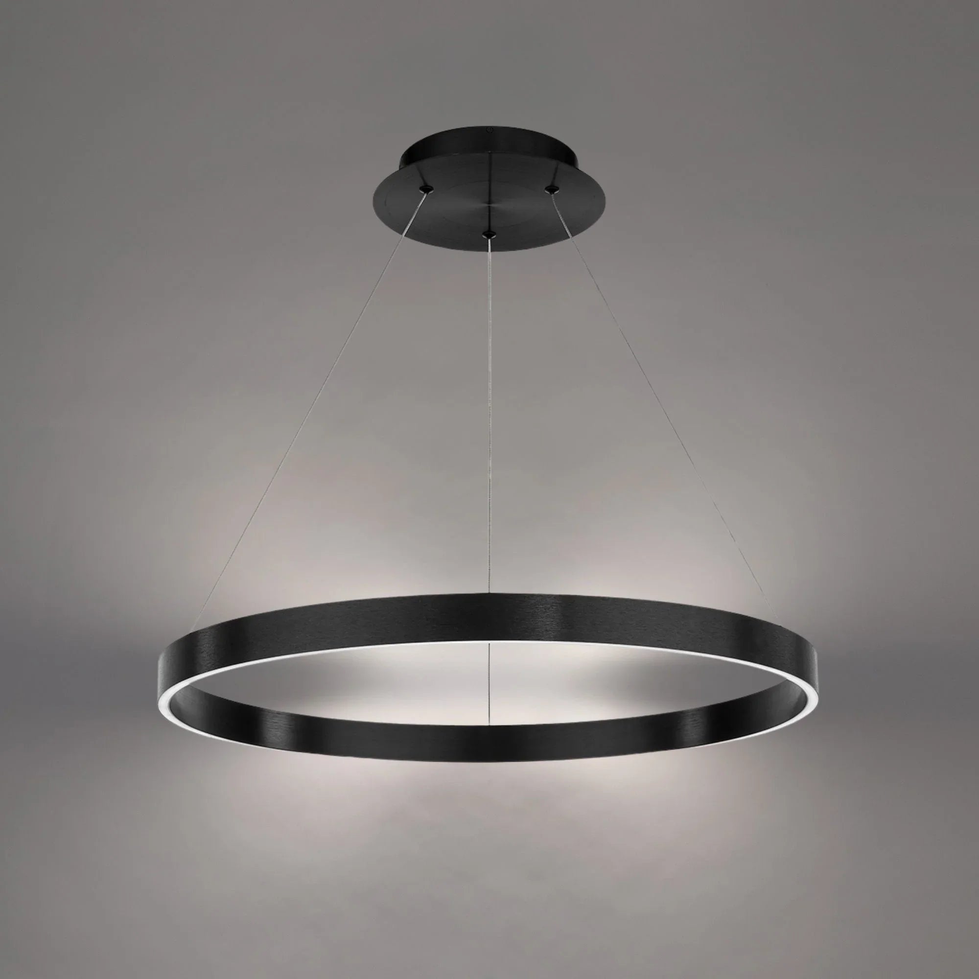 Sirius 24" LED Pendant, Brushed Black Finish