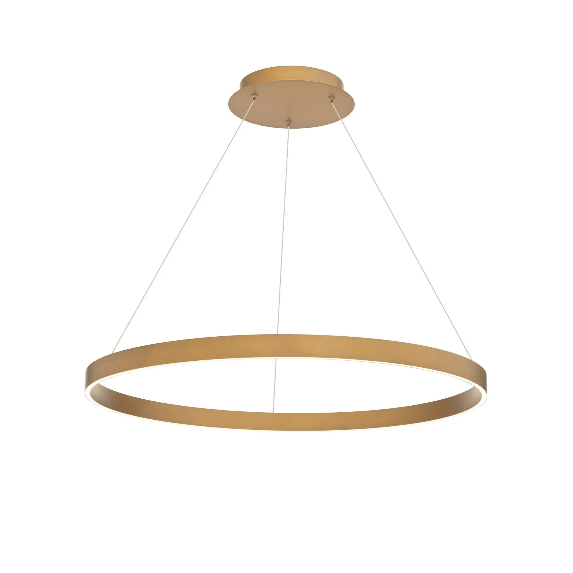 Sirius 31" LED Pendant, Aged Brass Finish