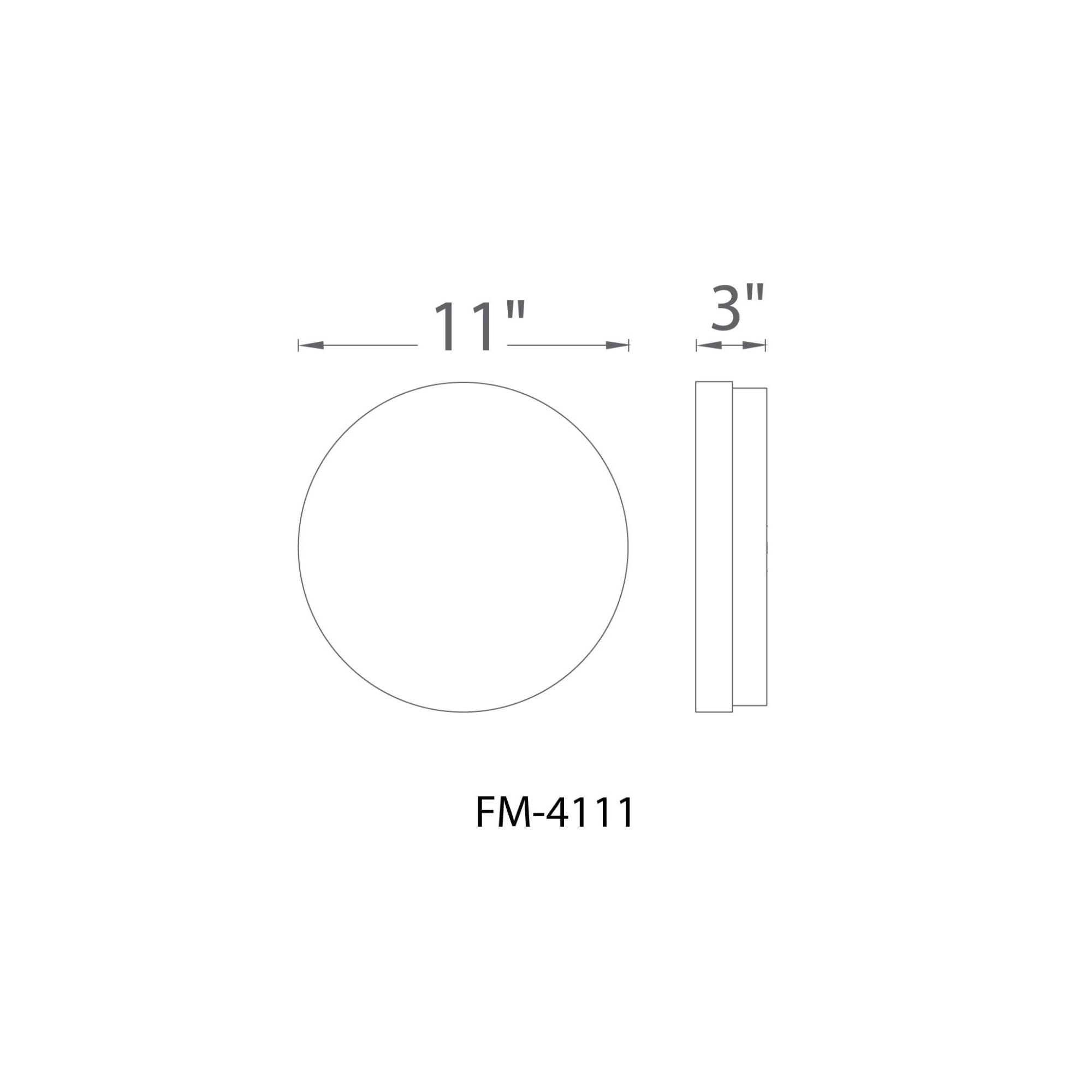 Slice 11" LED Flush Mount, 3CCT, Brushed Nickel Finish