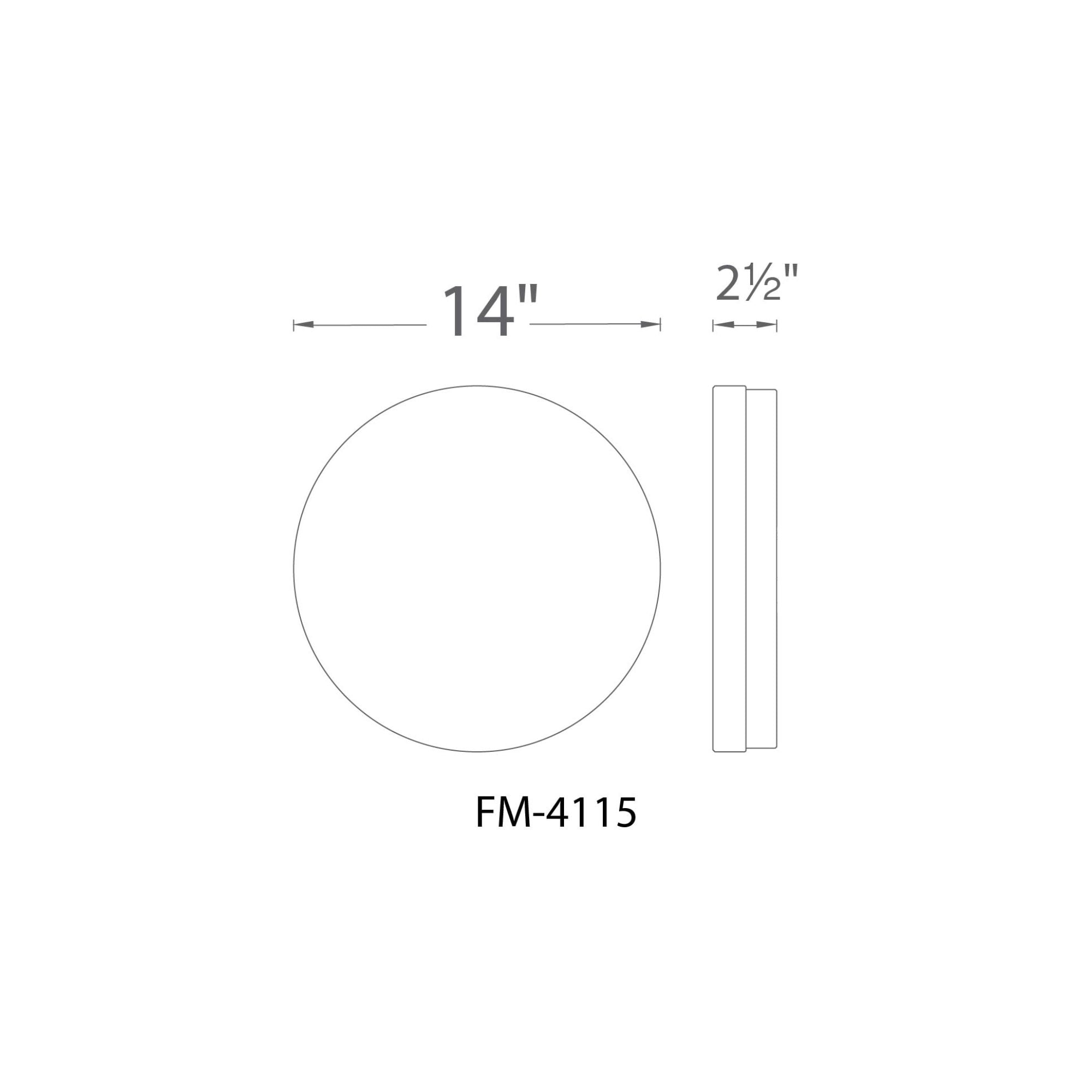 Slice 14" LED Flush Mount, 3CCT, Brushed Nickel Finish