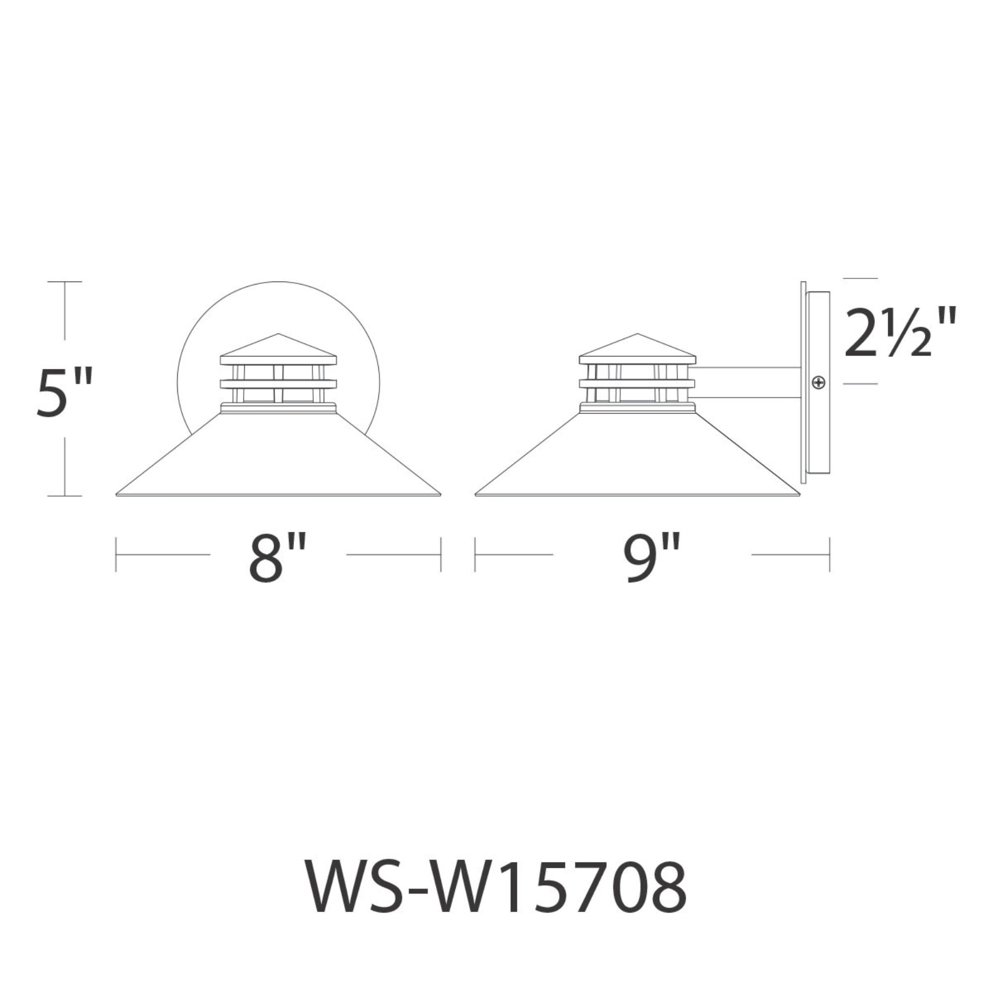 Sodor 8 In LED Outdoor Outdoor Wall Sconce Black Finish