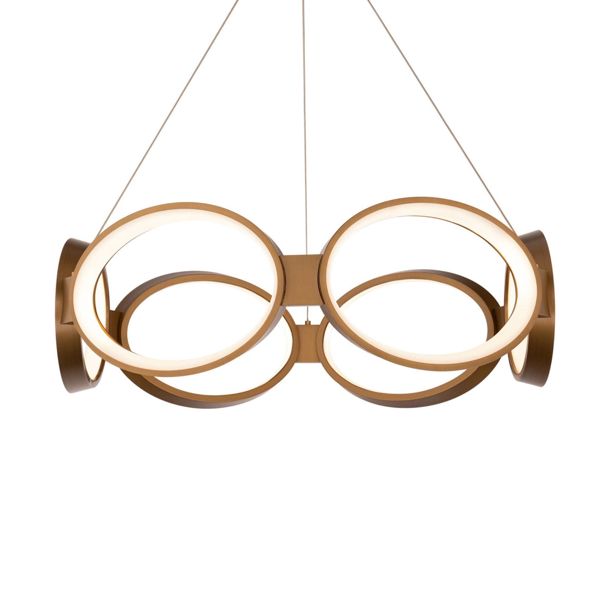 Solitaire 24 in. LED Pendant Light Brass finish