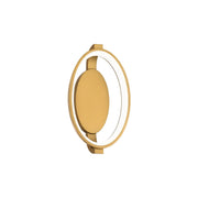 Solitaire 13" LED Wall Sconce, Aged Brass Finish