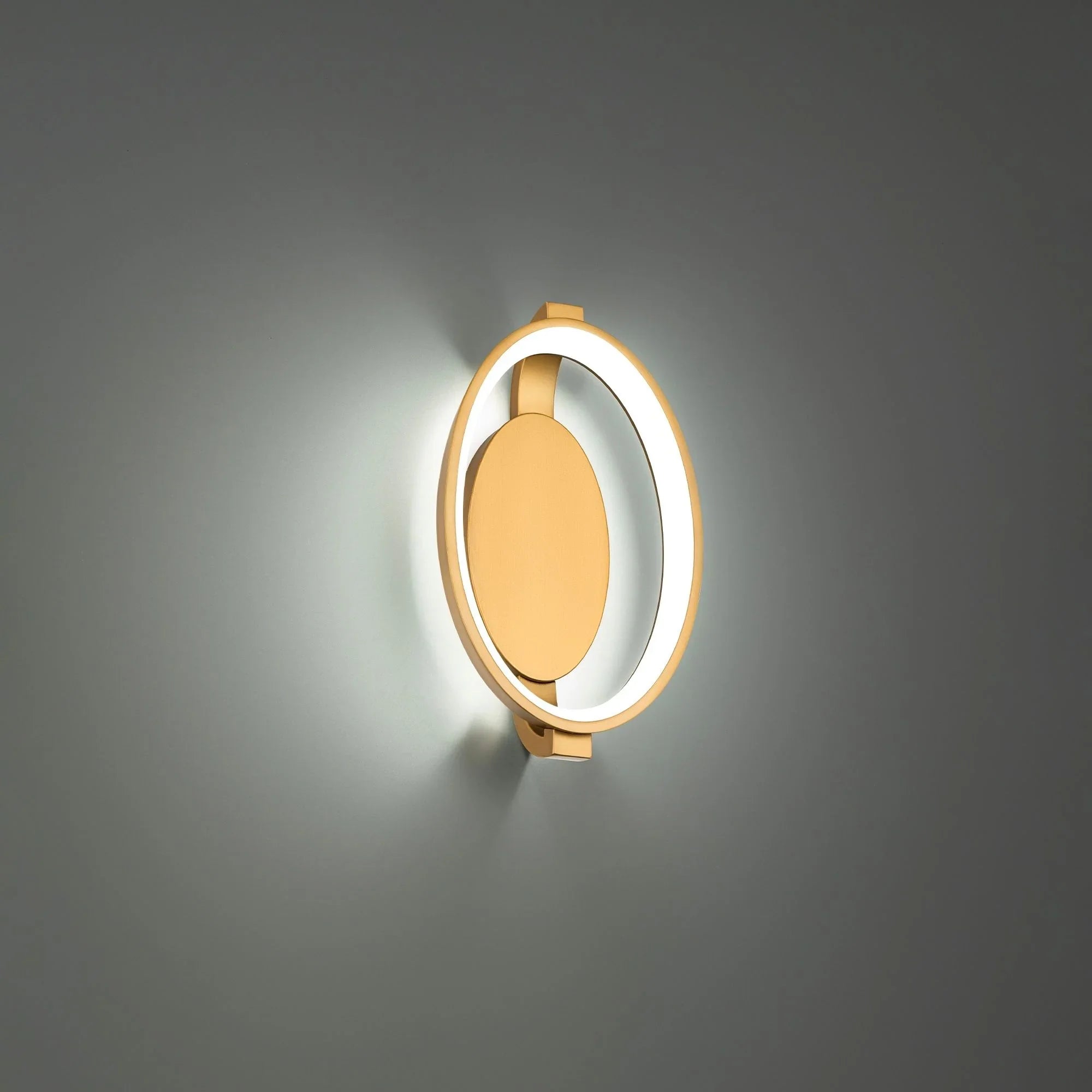 Solitaire 13" LED Wall Sconce, Aged Brass Finish
