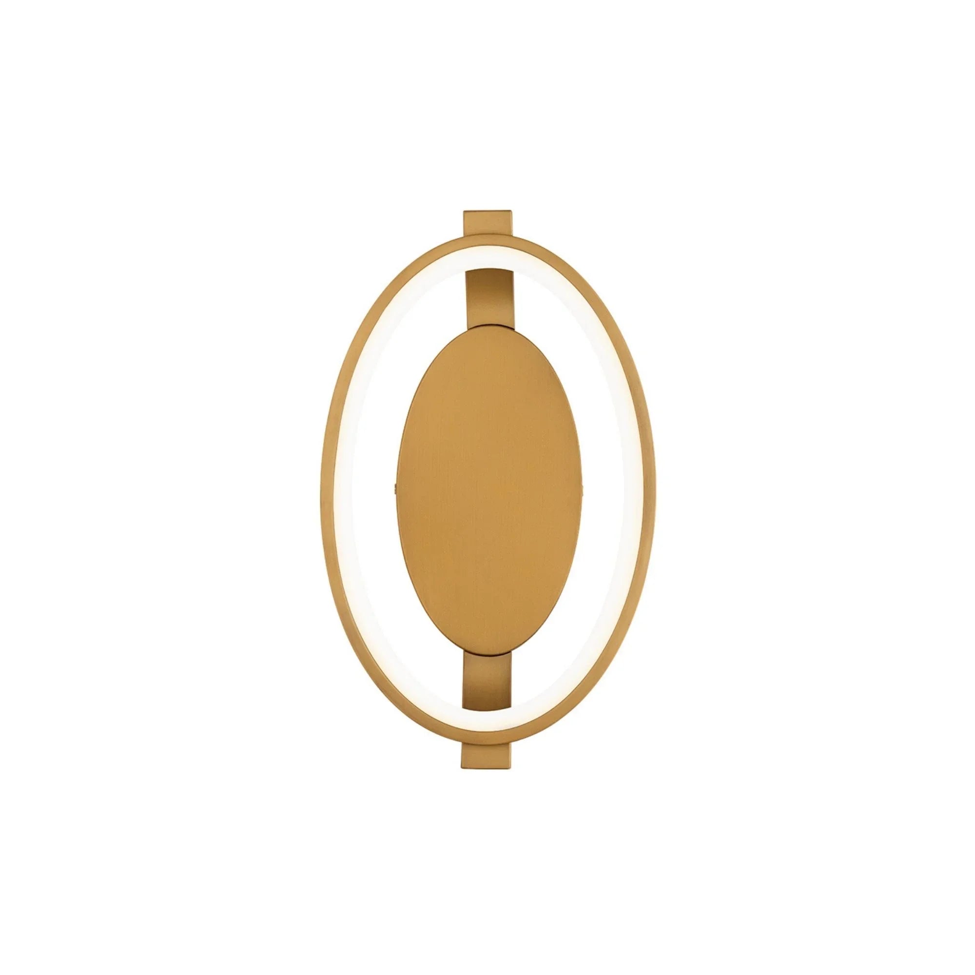 Solitaire 13" LED Wall Sconce, Aged Brass Finish
