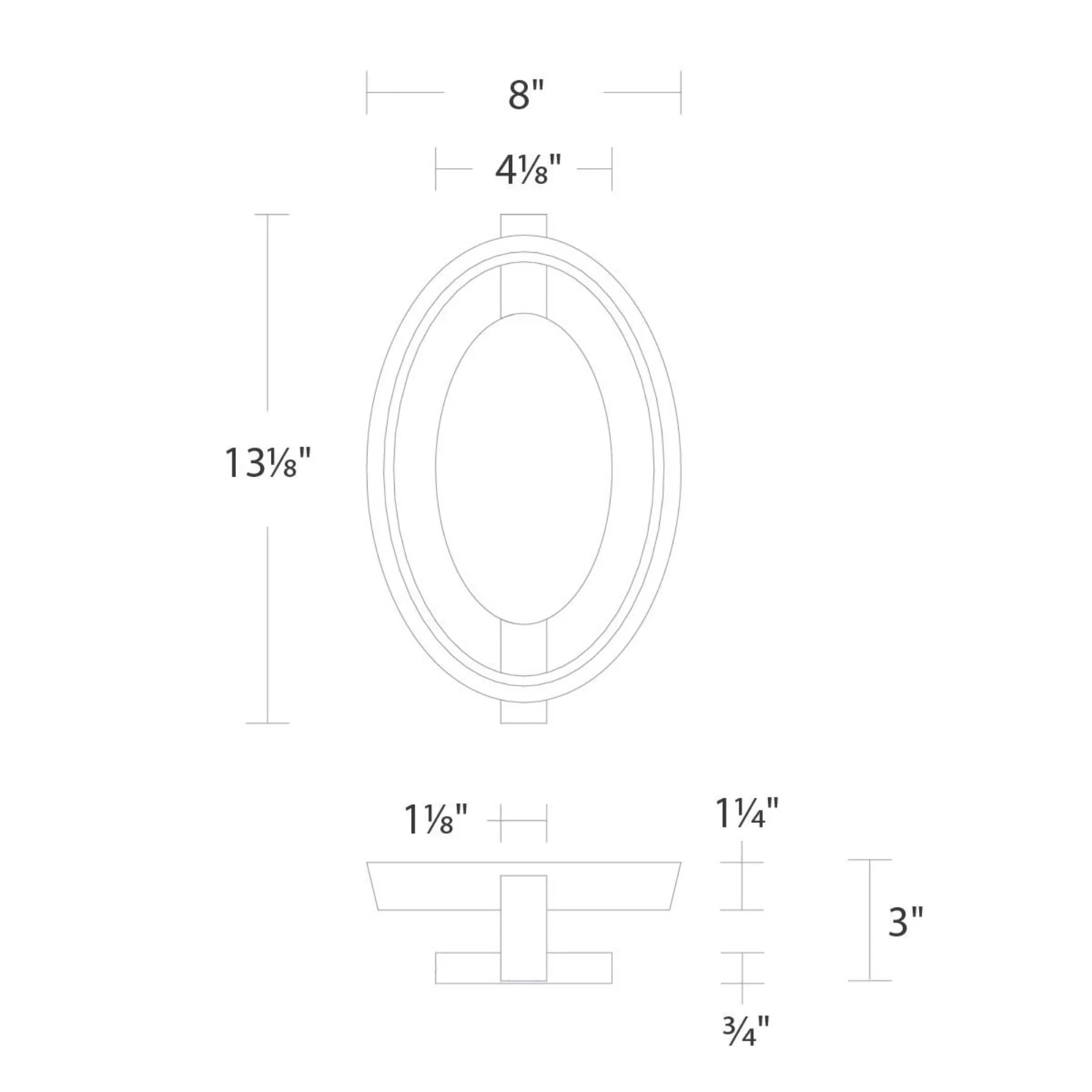 Solitaire 13" LED Wall Sconce, Black Finish
