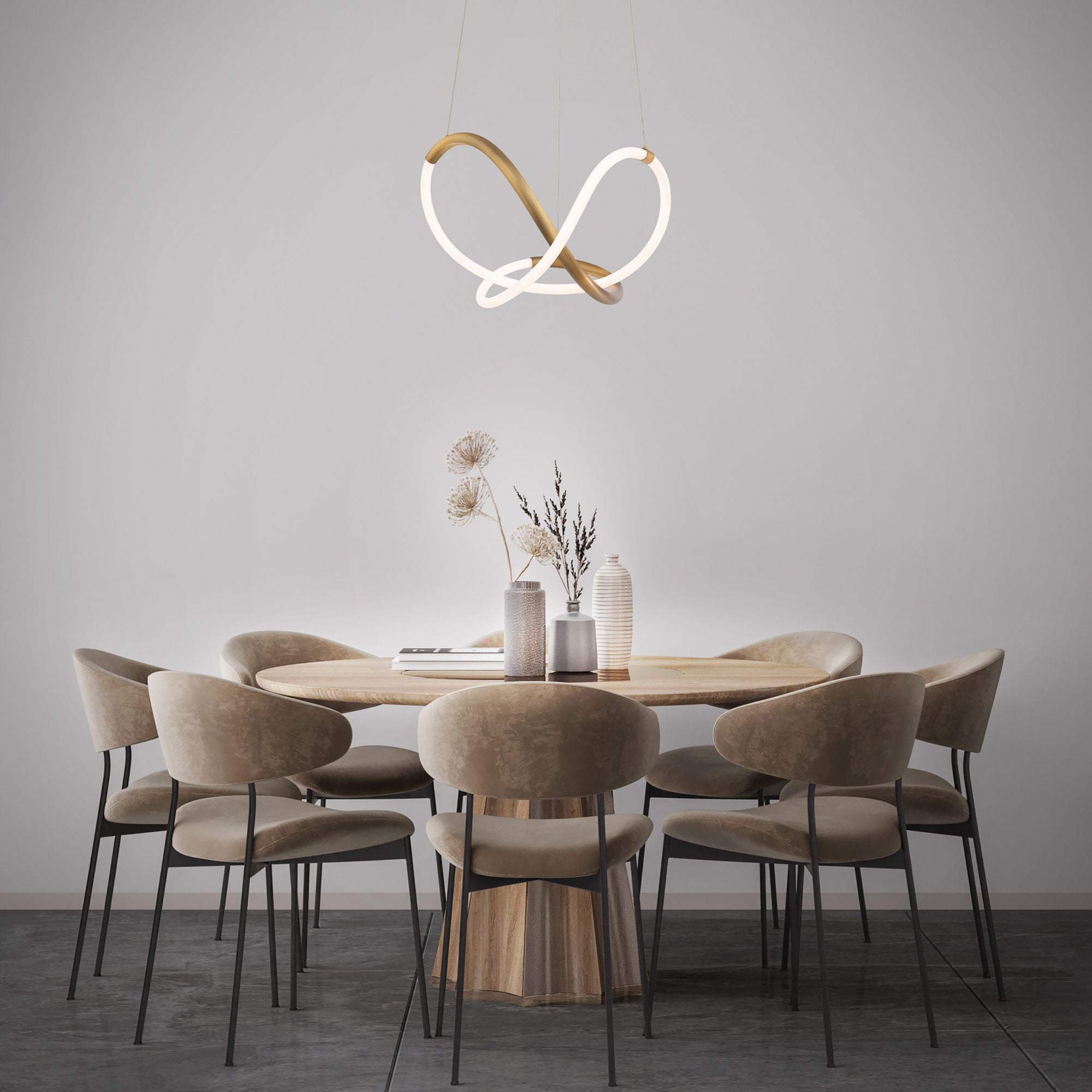 Solo 22 in. LED Pendant Light, Aged Brass