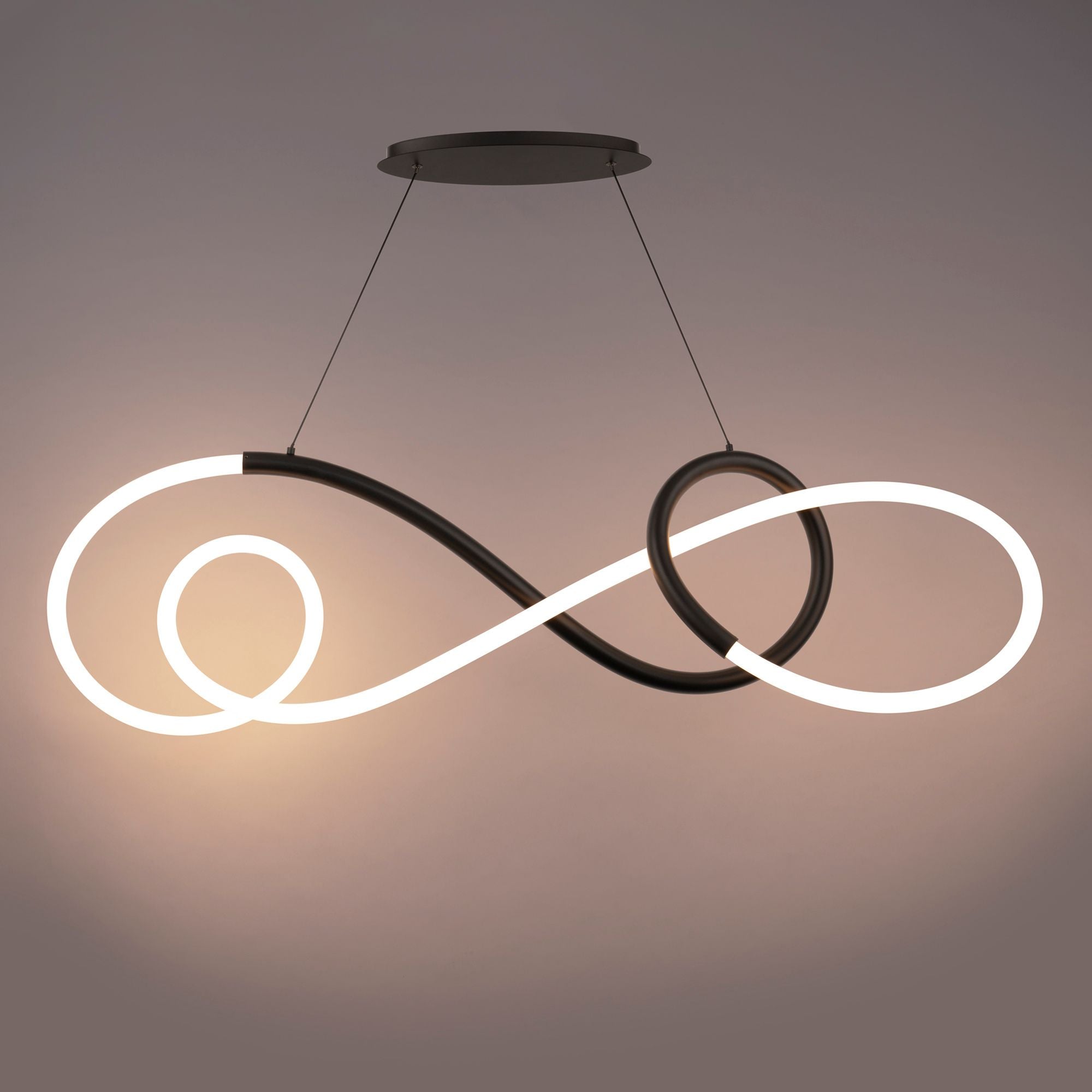 Solo 48 in. LED Linear Pendant Light, Black - Bees Lighting