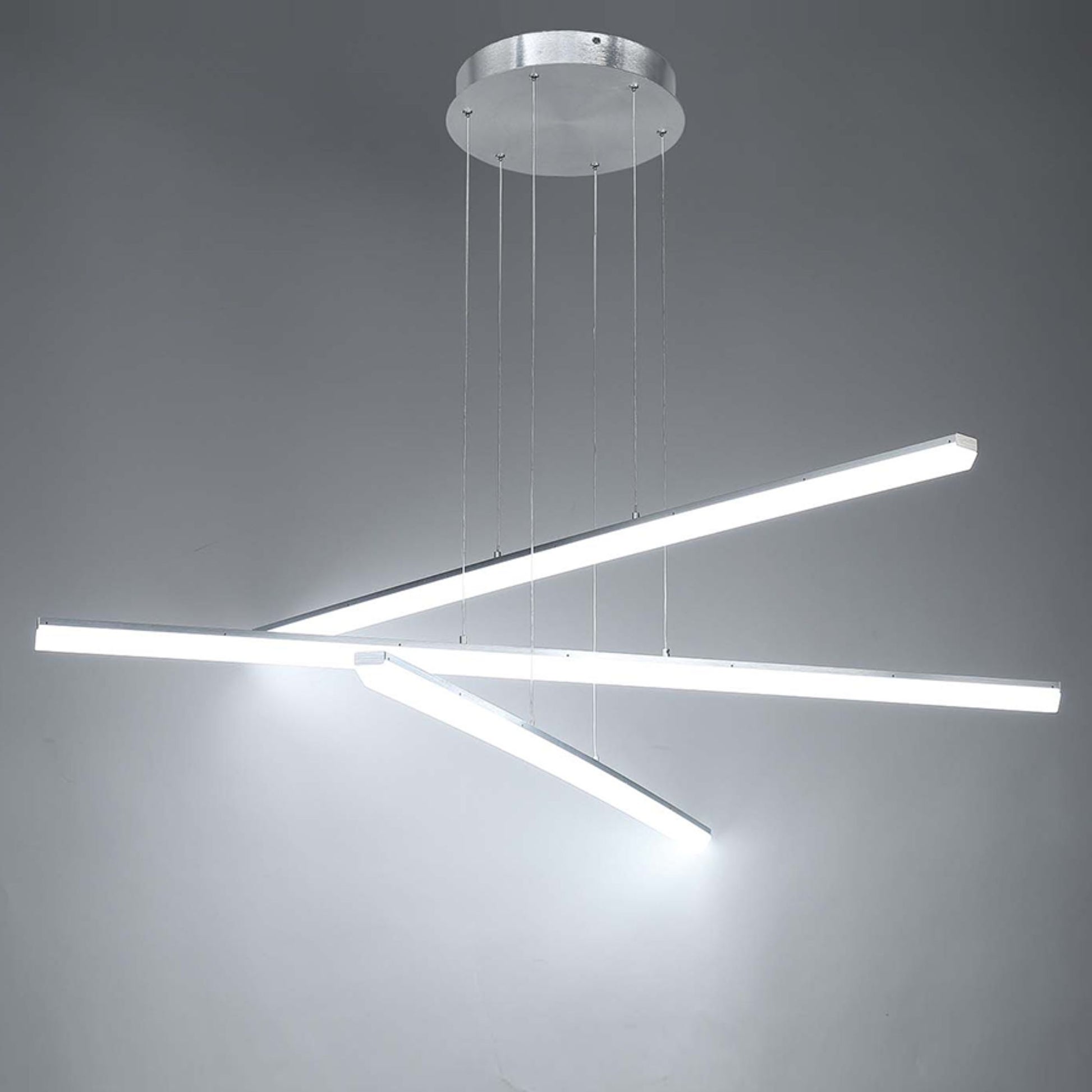 Stack 48" 3-Light LED Pendant, Black Finish - Bees Lighting