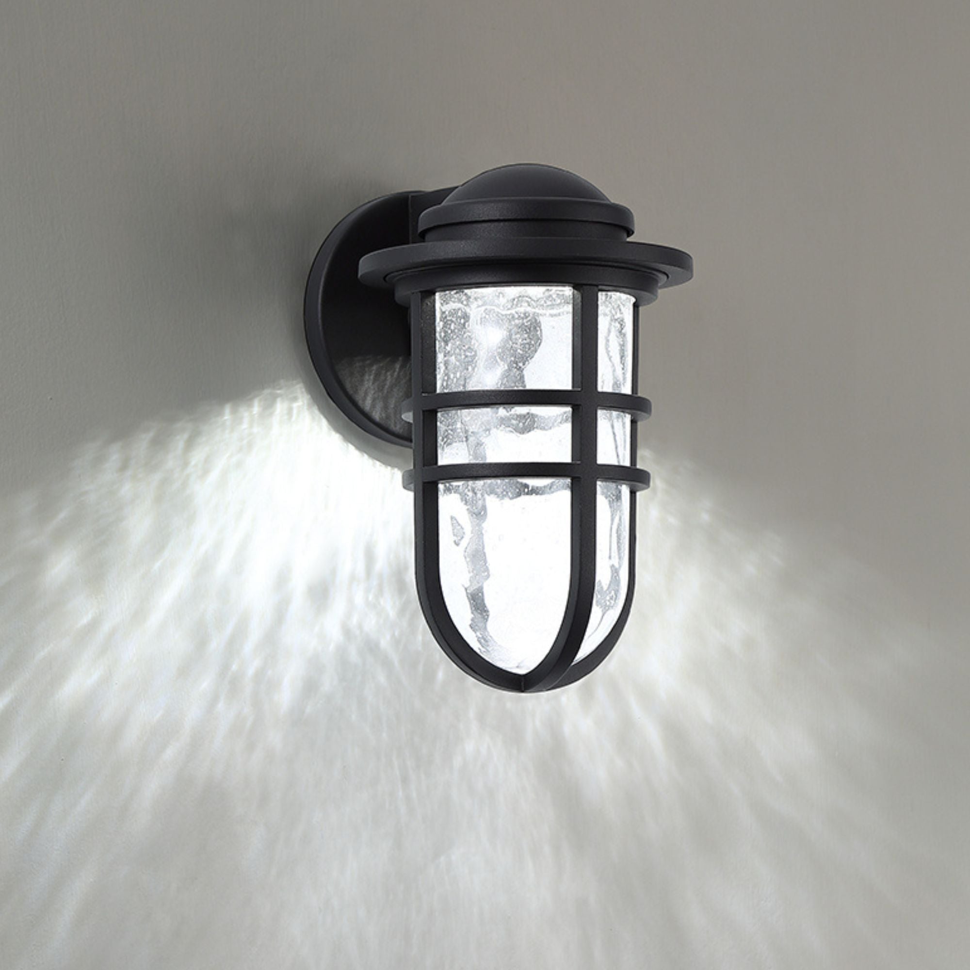 Steampunk 13 in. LED Outdoor Wall Sconce 3000K Black Finish - Bees Lighting