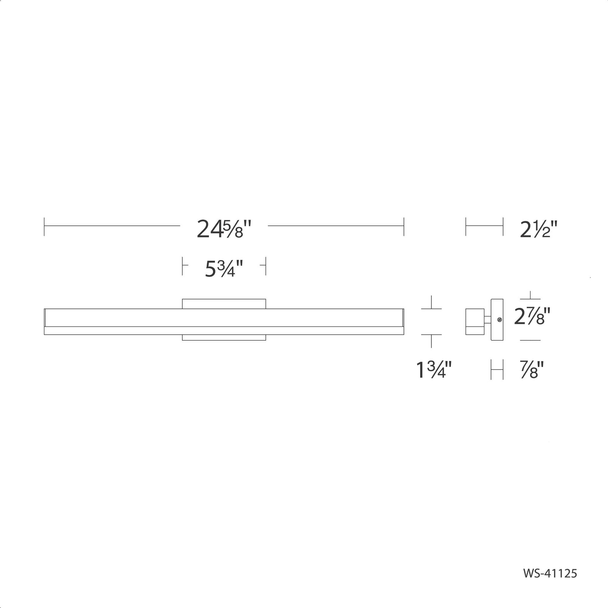Styx 25" LED Bath, 3CCT, Brushed Black Finish - Bees Lighting