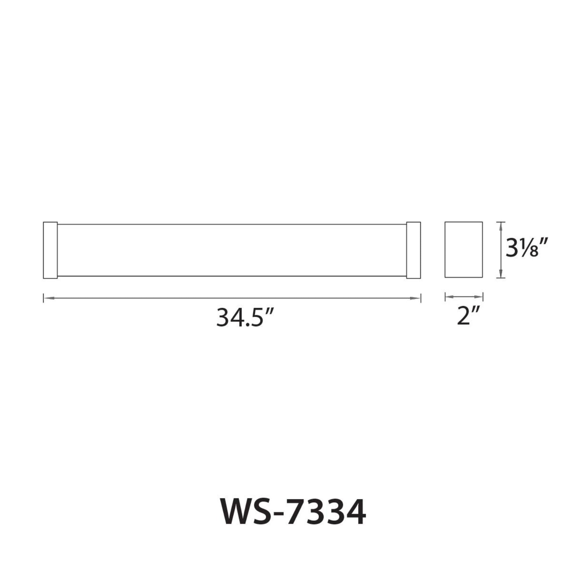 Svelte 34" LED Bathroom Vanity, 3CCT, Chrome Finish - Bees Lighting
