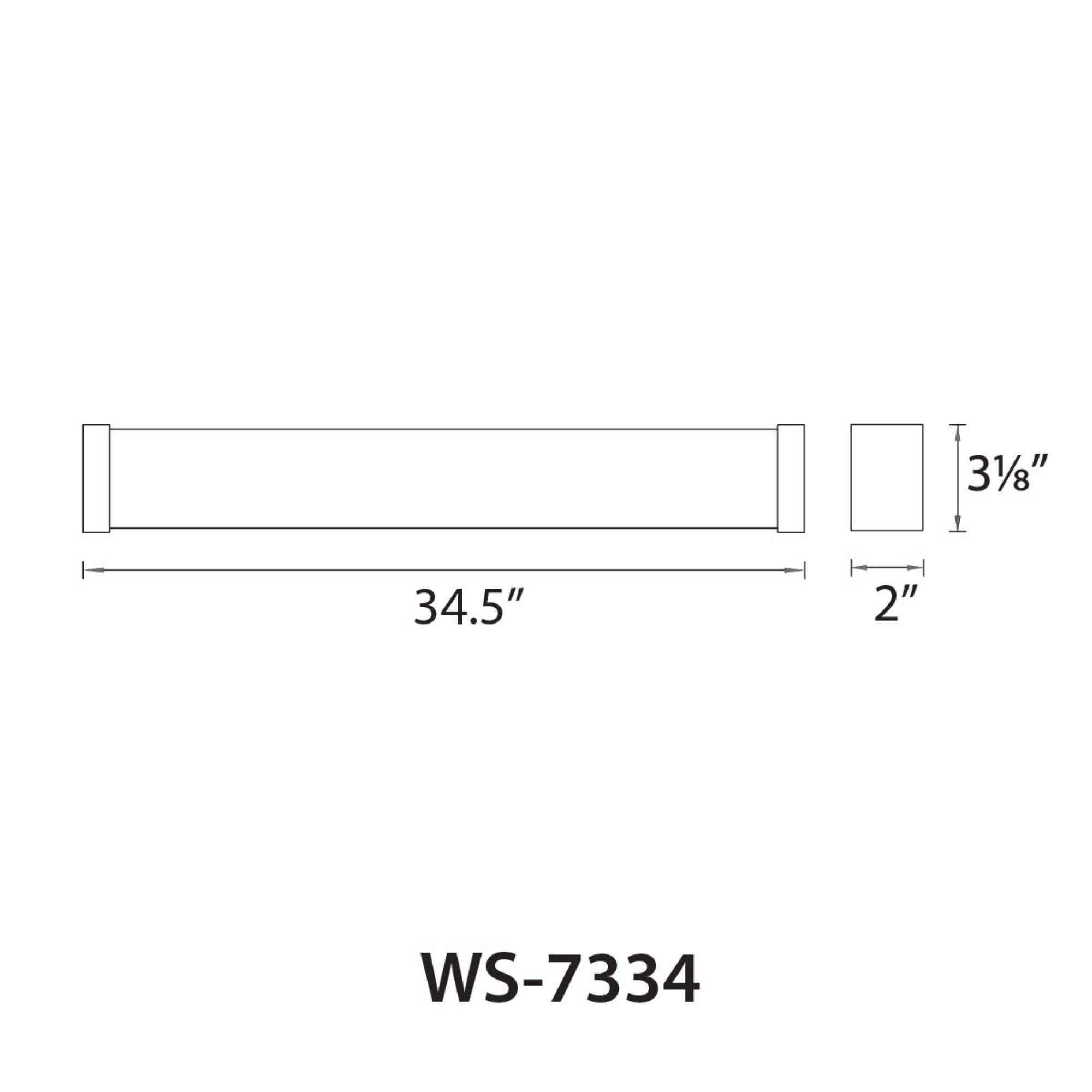Svelte 34" LED Bathroom Vanity, 3CCT, Chrome Finish - Bees Lighting