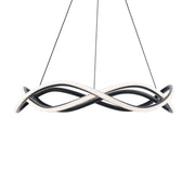 Swerve 26" LED Chandelier, 4CCT, Black Finish