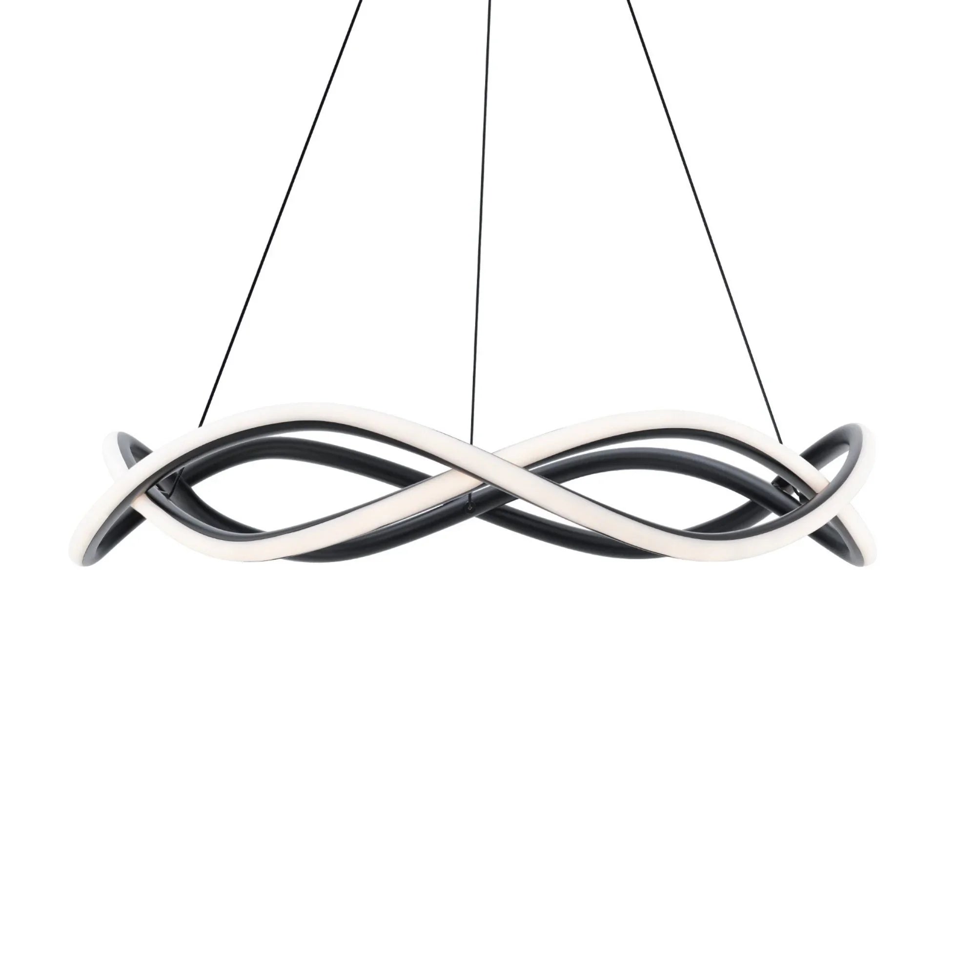 Swerve 26" LED Chandelier, 4CCT, Black Finish