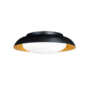 Taurus 18" LED Flush Mount, 3CCT, Black/Gold Finish - Bees Lighting