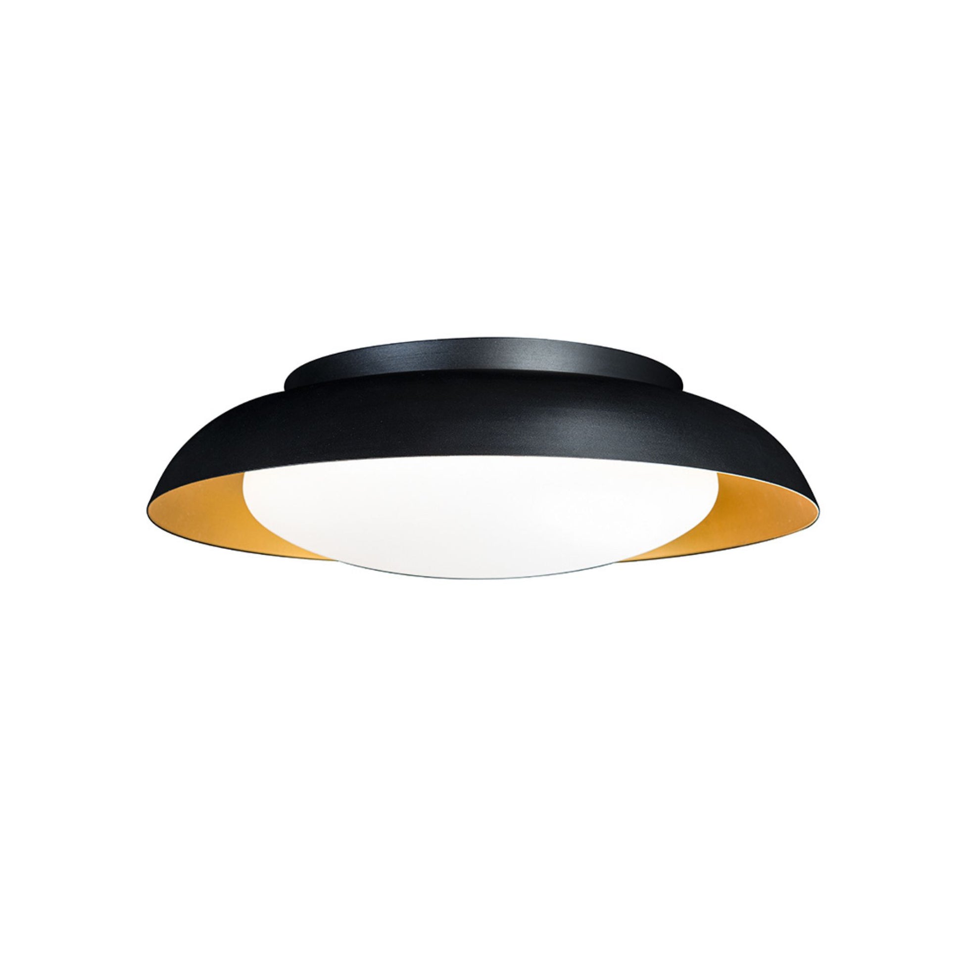 Taurus 18" LED Flush Mount, 3CCT, Black/Gold Finish - Bees Lighting
