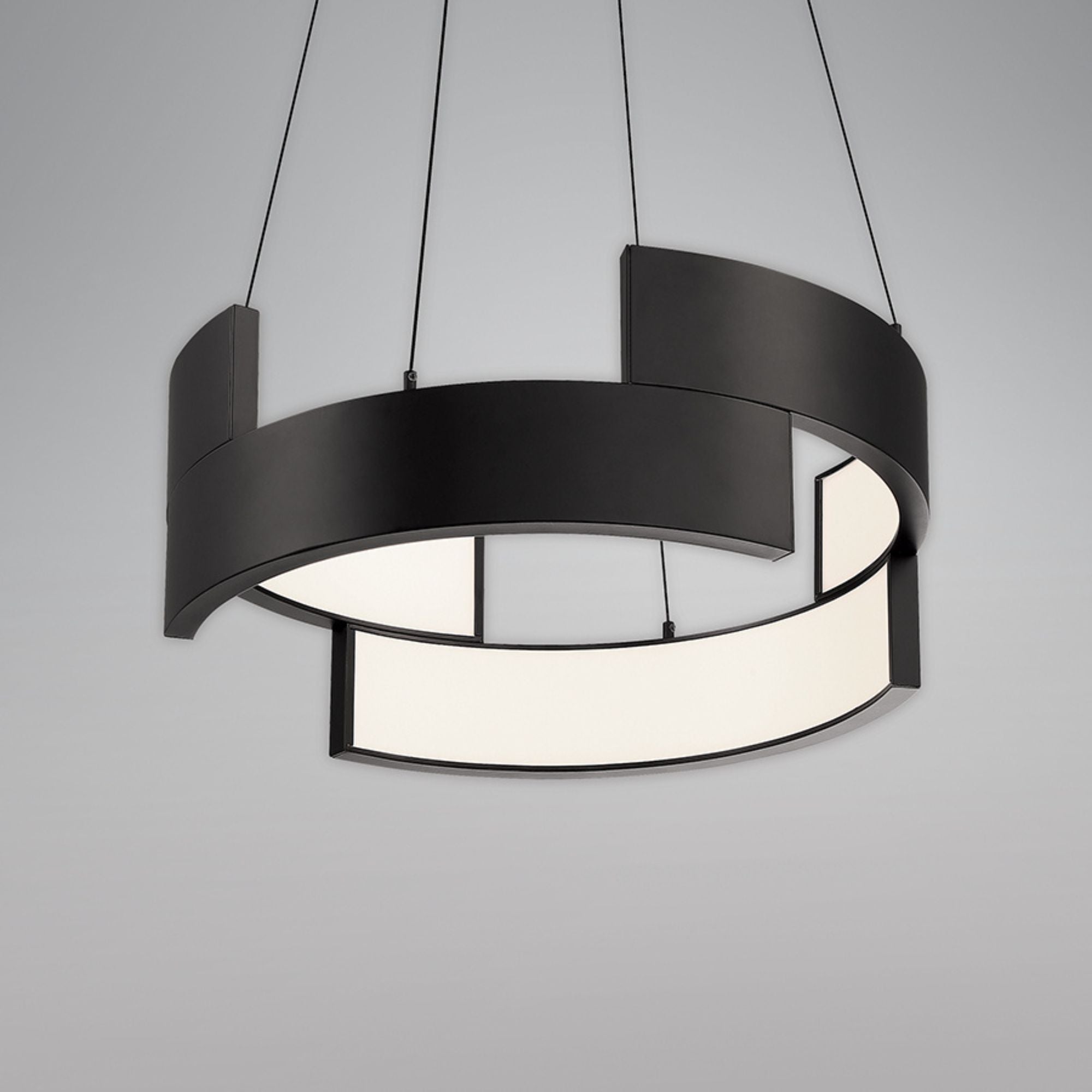 Trap 20 in. LED Pendant Light Black Finish - Bees Lighting