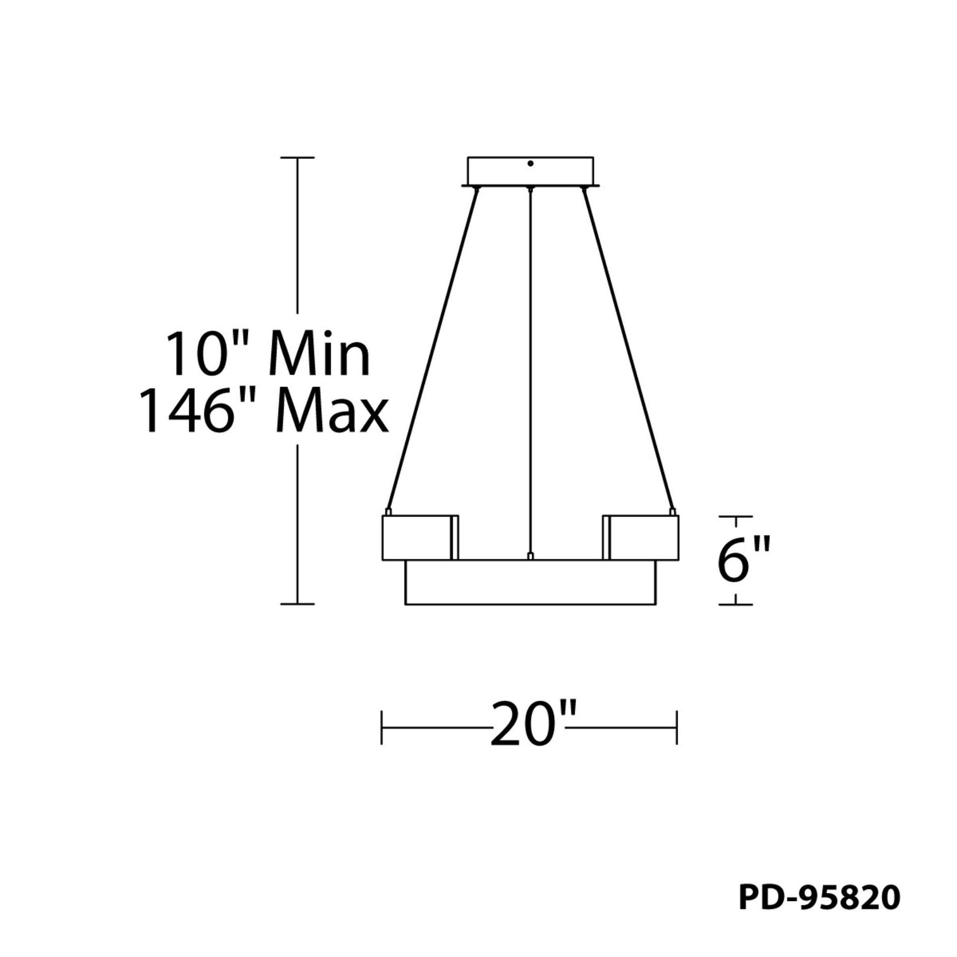 Trap 20" LED Pendant, Black Finish - Bees Lighting