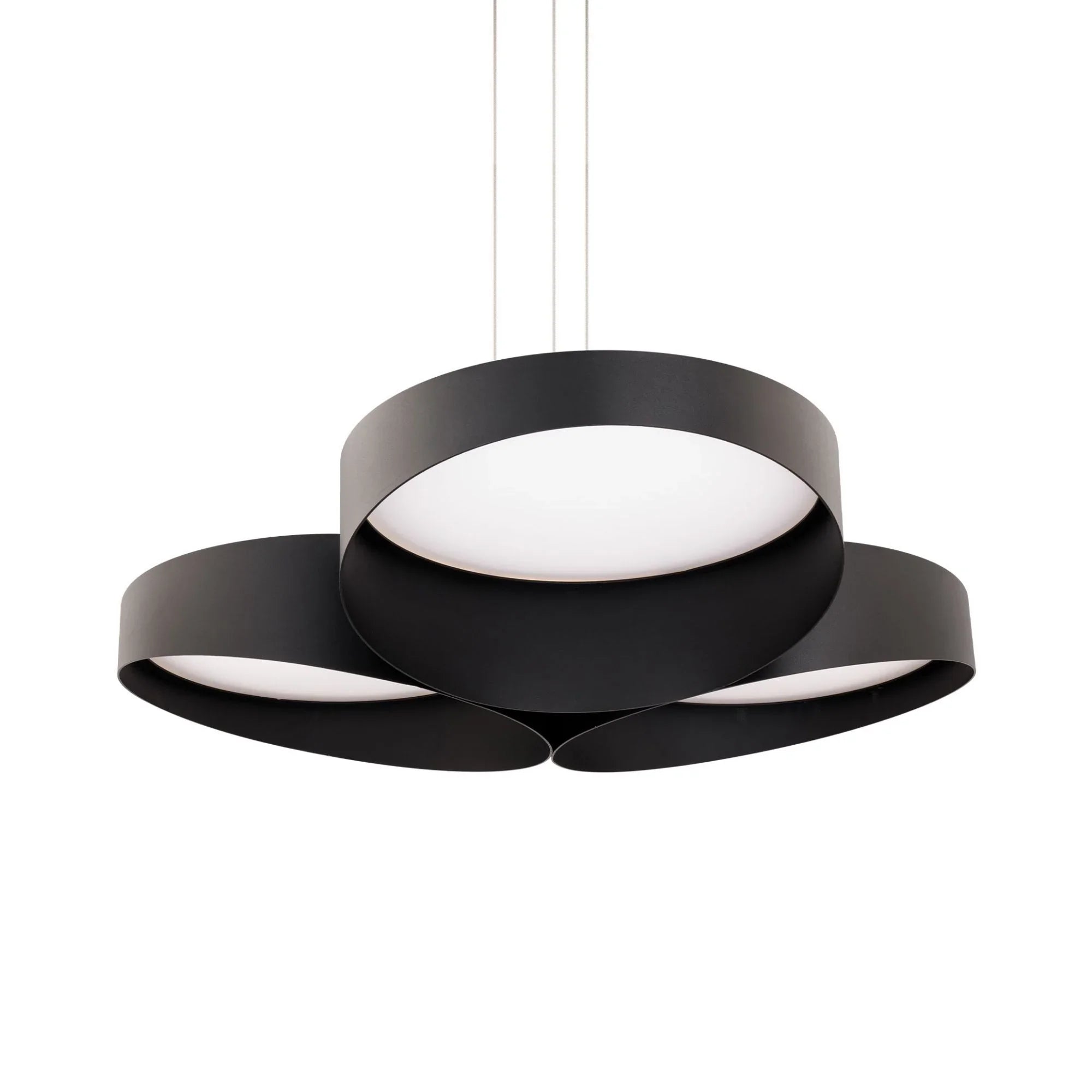 Triolet 36" LED Pendant, 4CCT, Black Finish