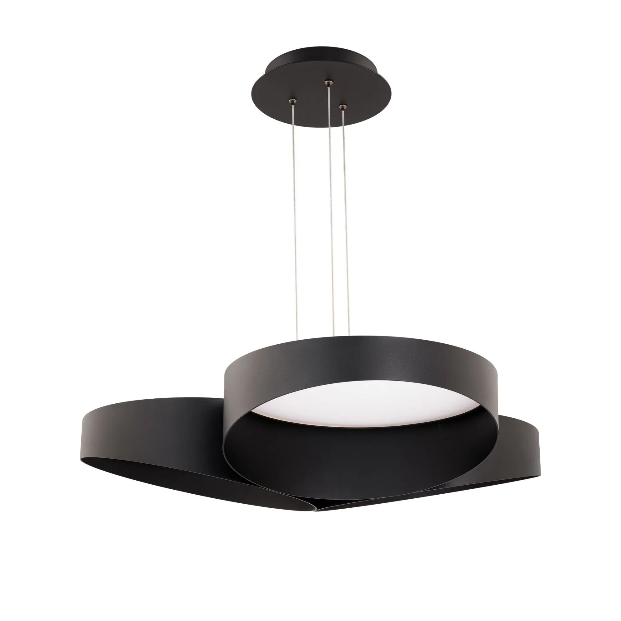 Triolet 36" LED Pendant, 4CCT, Black Finish