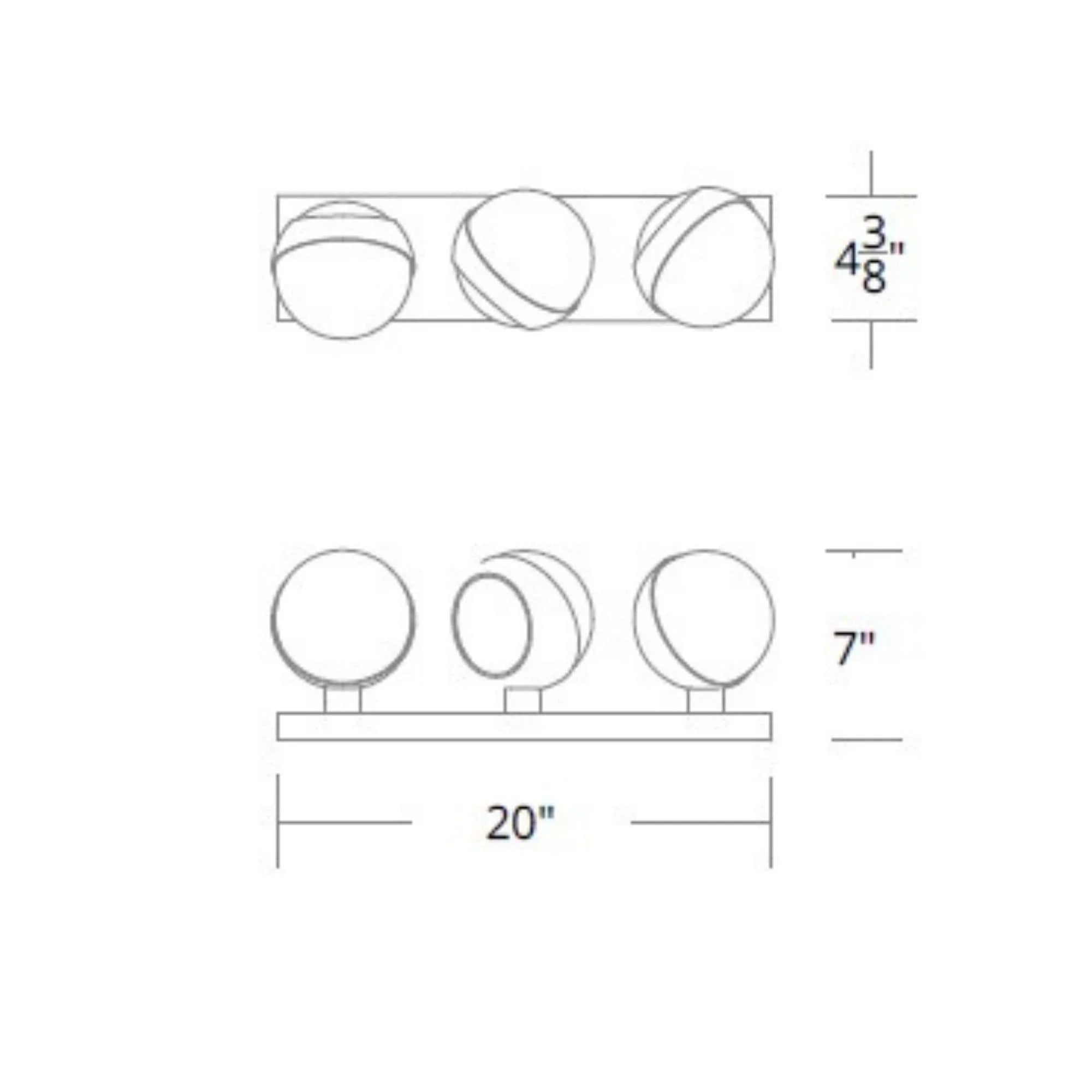 Tripoli 20" LED Wall Sconce, 4CCT, Brushed Nickel Finish