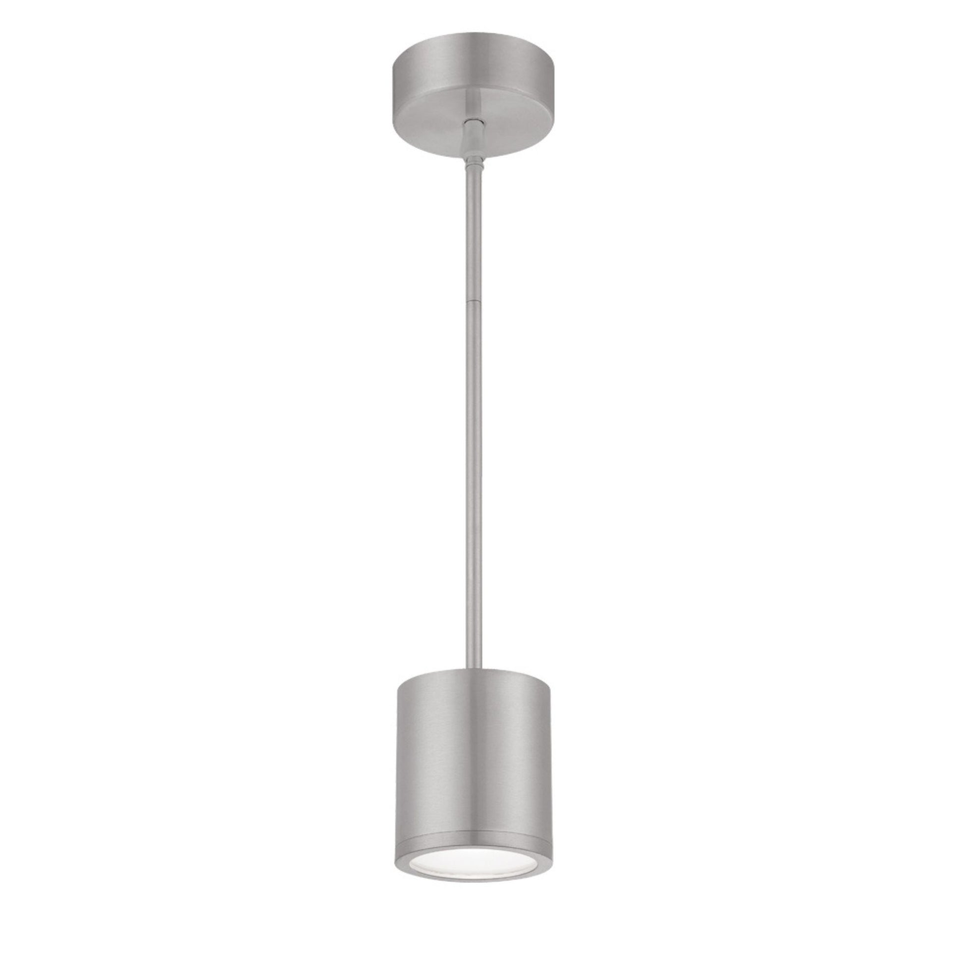 Tube 5" LED Pendant, Brushed Aluminum Finish - Bees Lighting