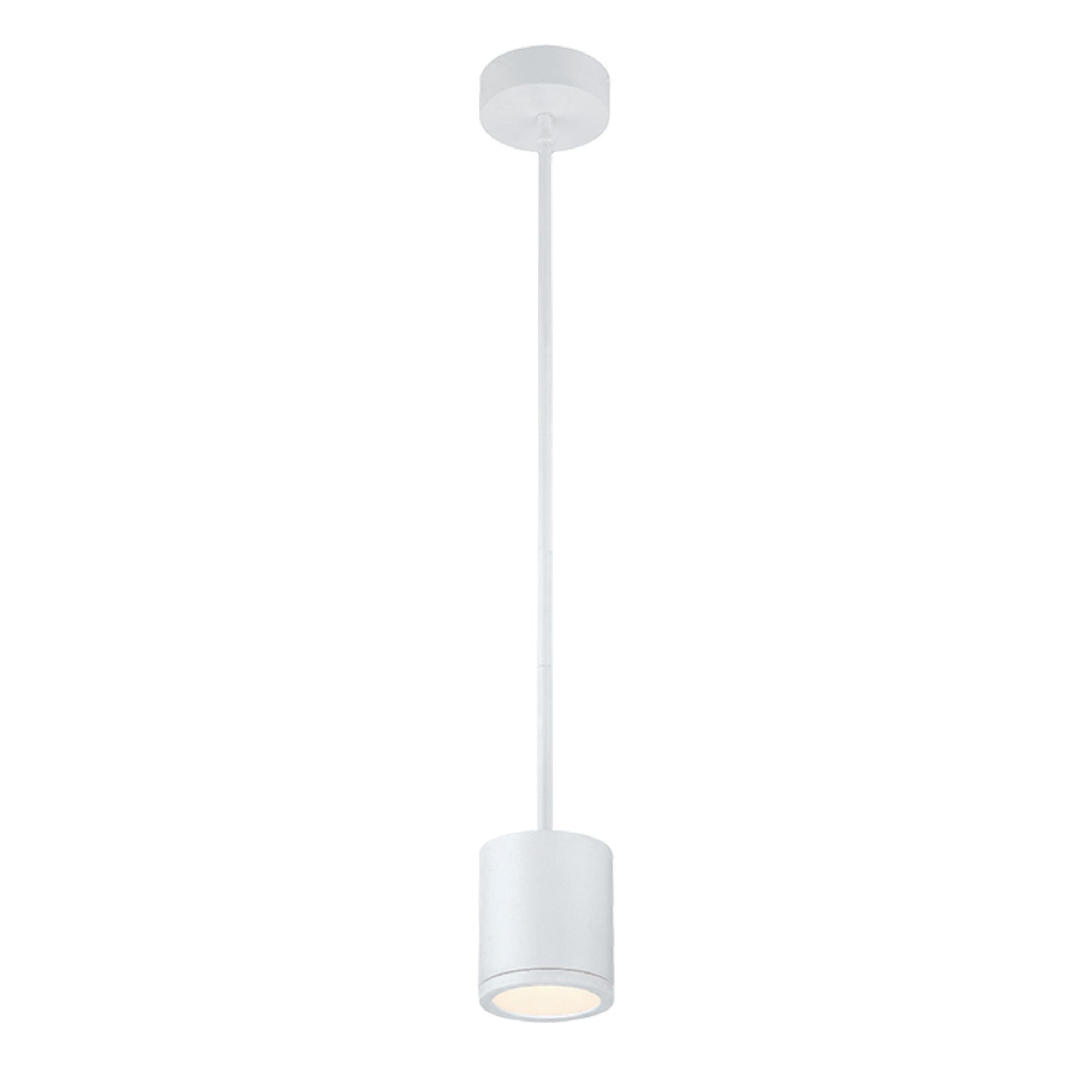 Tube Pendant Downlight 5 in. LED Pendant Light White Finish - Bees Lighting
