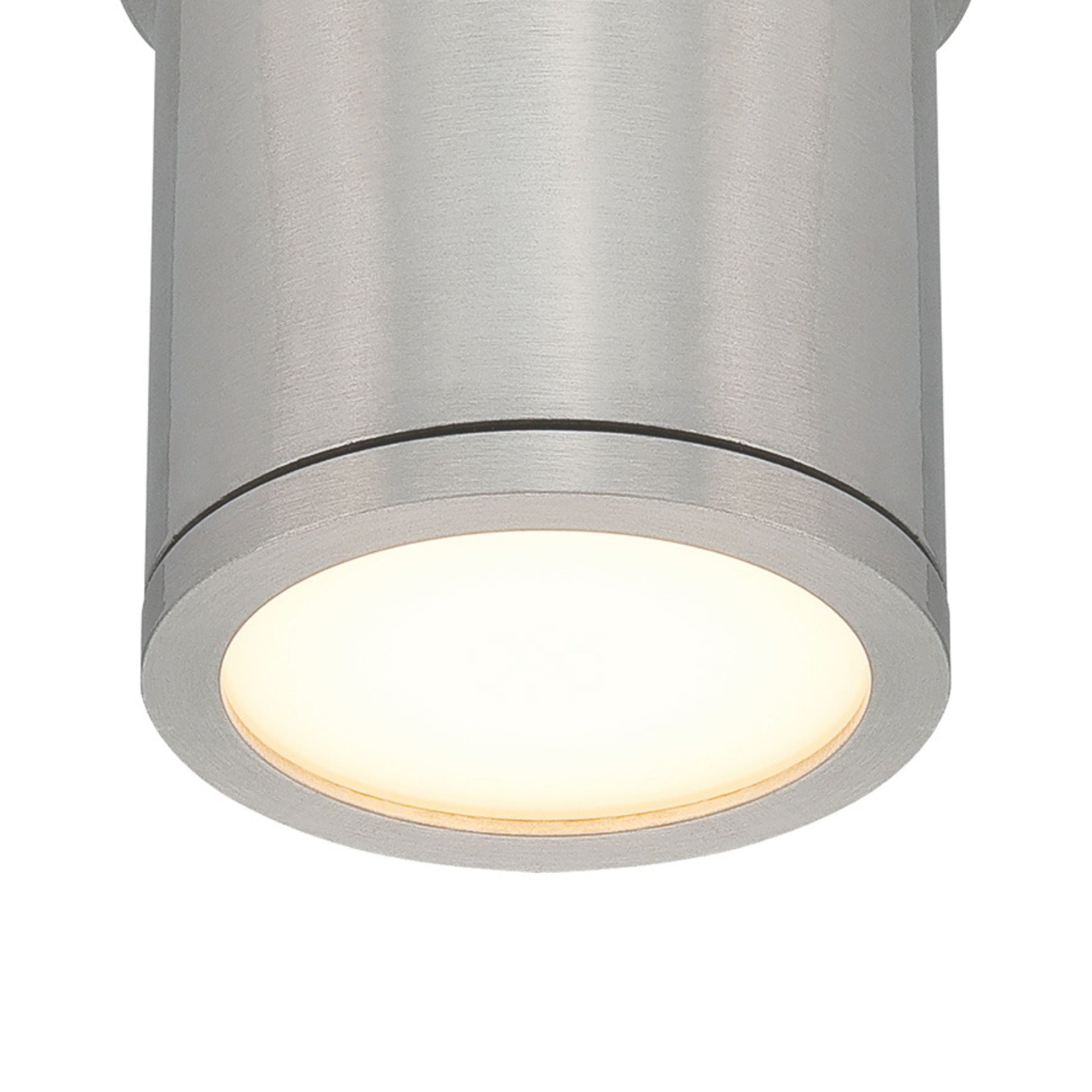 Tube 5" LED Flush Mount, Brushed Aluminum Finish - Bees Lighting