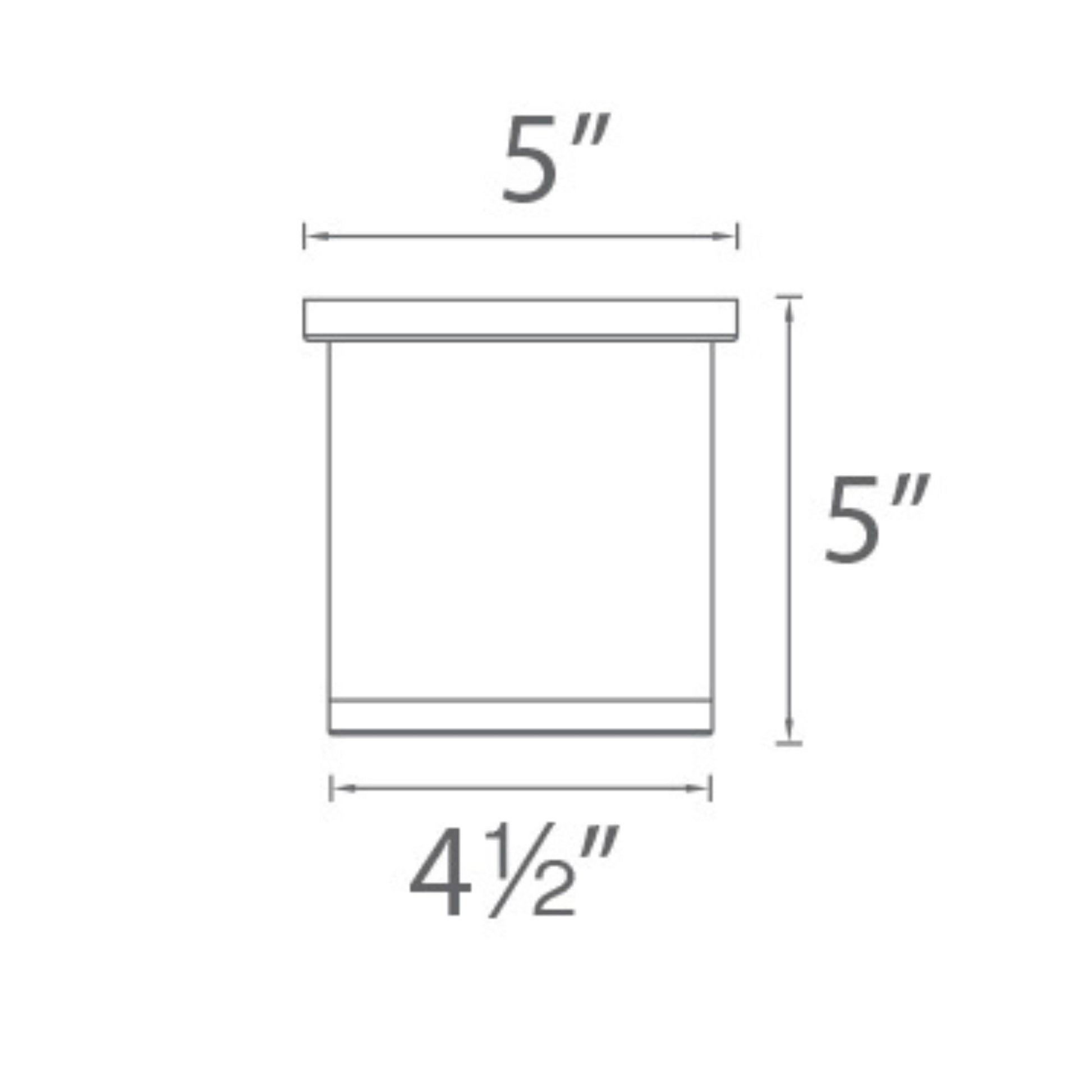 Tube 5" LED Flush Mount, Graphite Finish - Bees Lighting