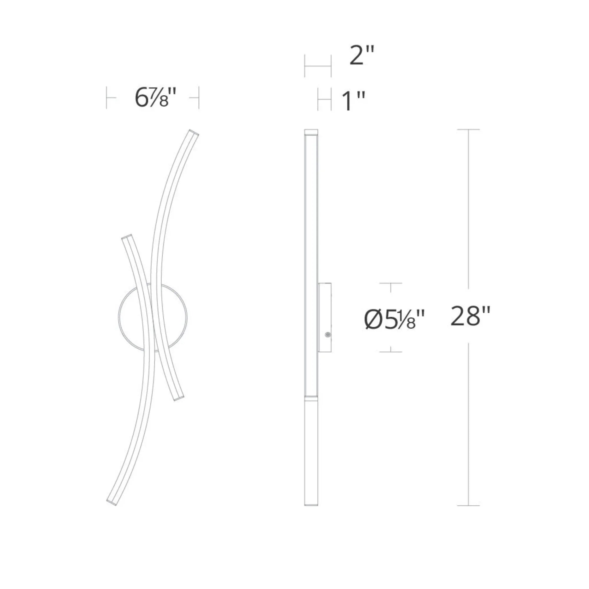 WAC Lighting - Tusk 28" LED Wall Sconce, 4CCT, Black Finish | Bees Lighting