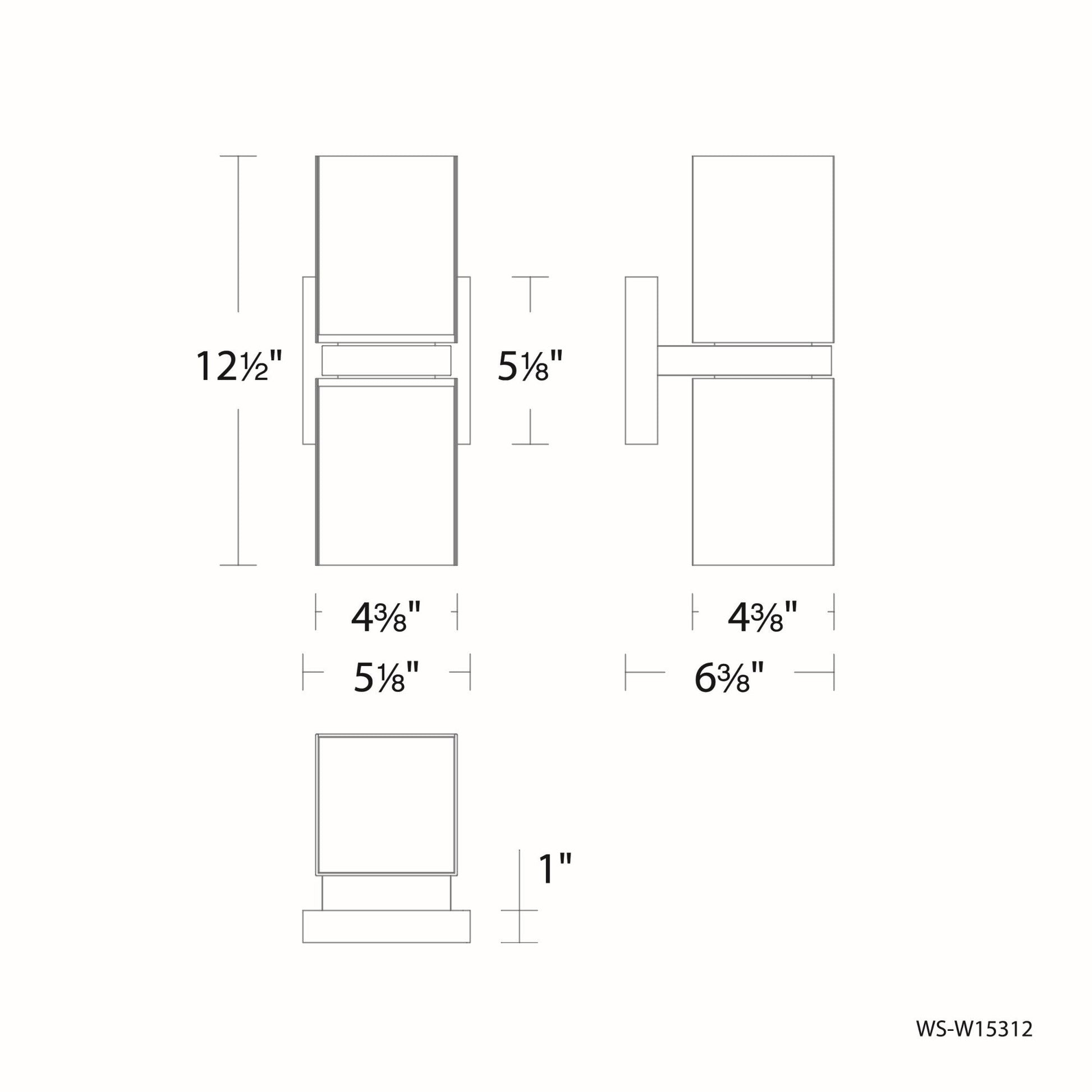 Vaiation 13" LED Outdoor Wall Sconce, 3CCT, Black Finish - Bees Lighting