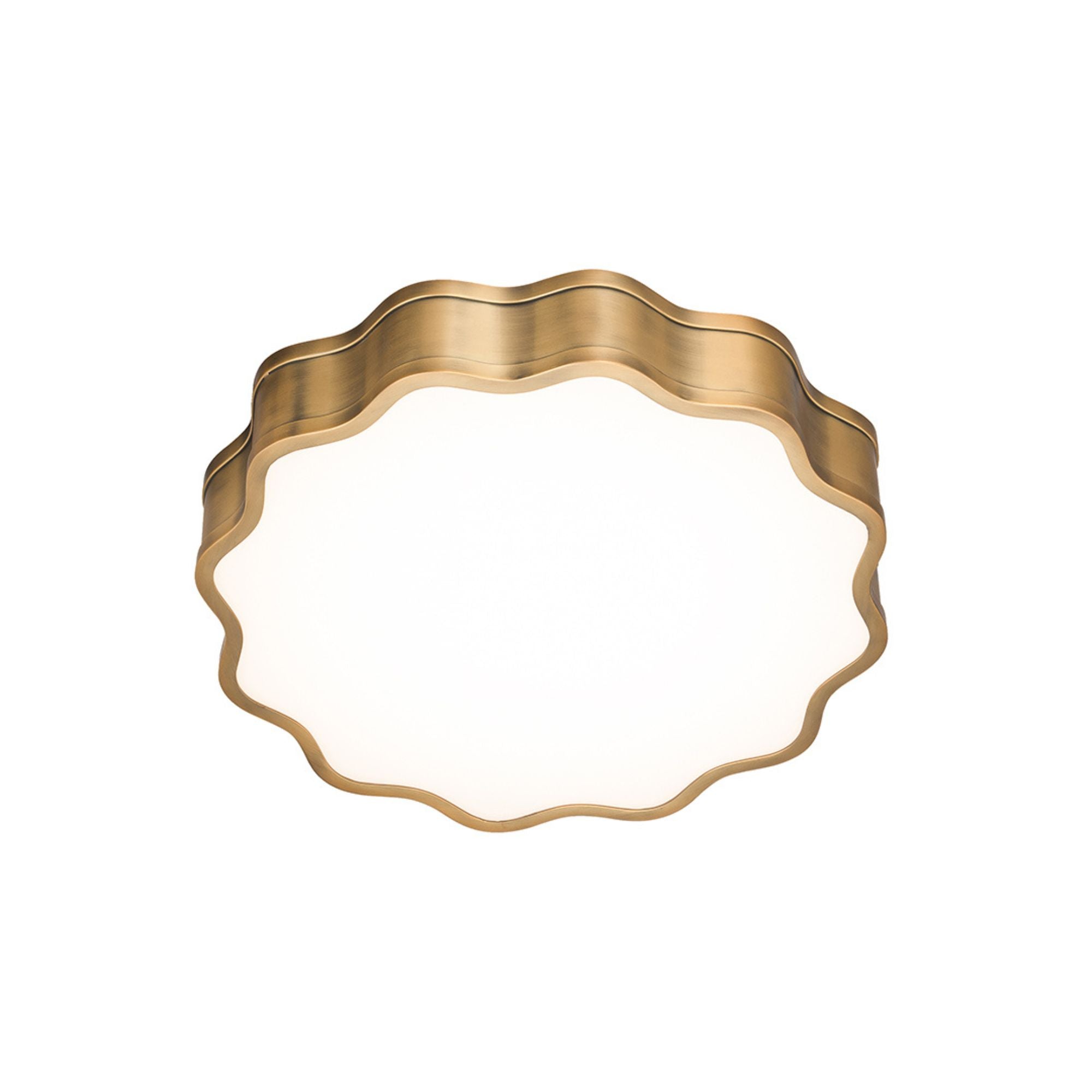 Vaughan 16 in. LED Flush Mount Light Brass Finish