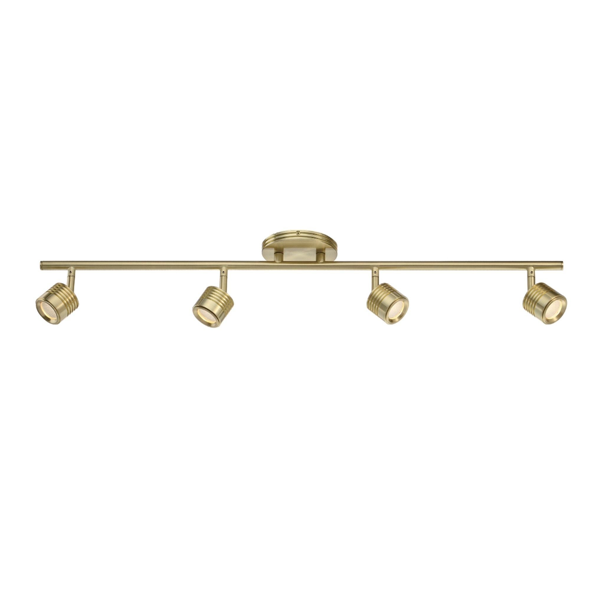 Vector 34" LED Fixed Rail, Ceiling and Wall Mount, Brushed Brass Finish