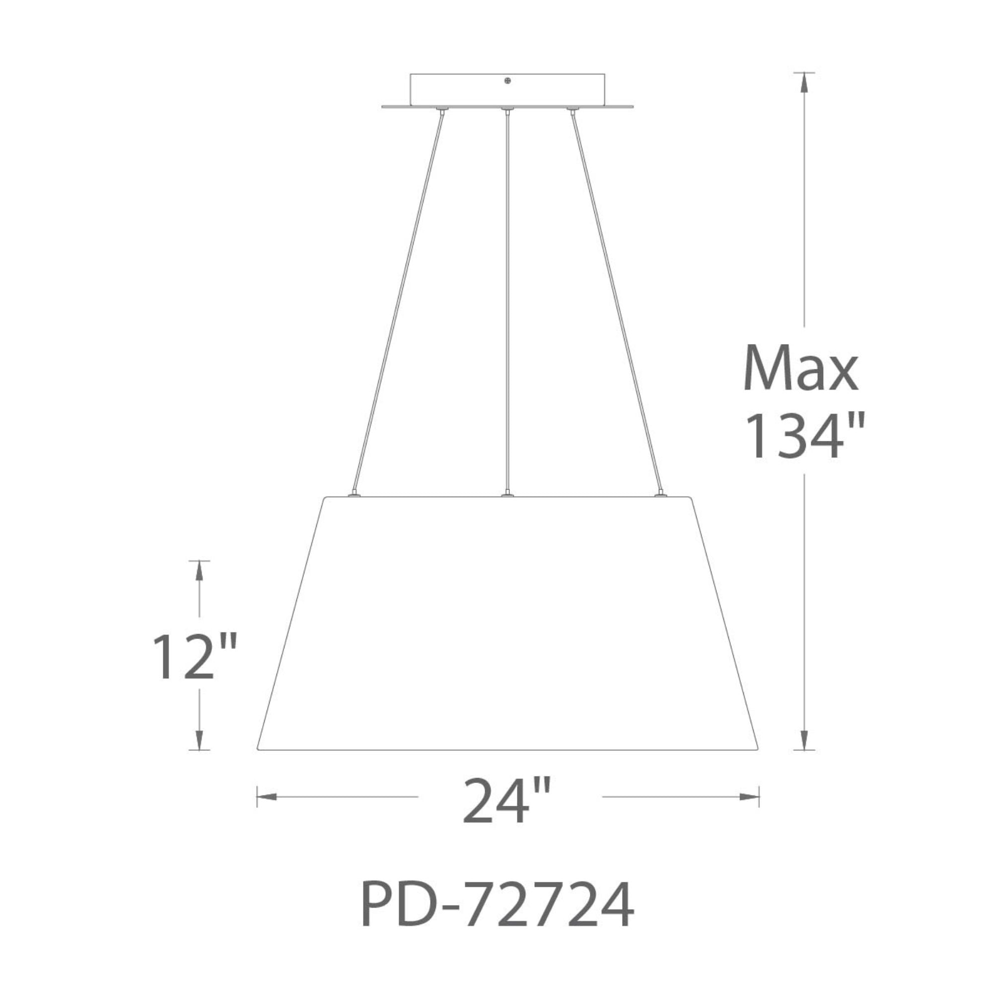 Vida 24" LED Pendant, Black Finish - Bees Lighting