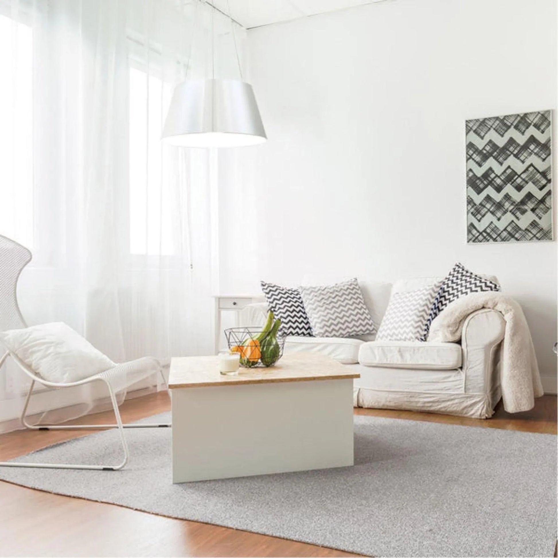 Vida 24" LED Pendant, White Finish - Bees Lighting