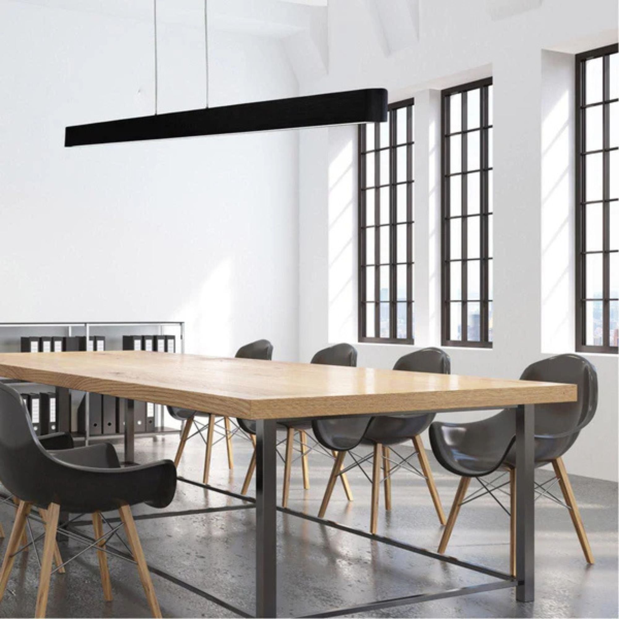 Volo 54" LED Pendant, Brushed Aluminum Finish - Bees Lighting